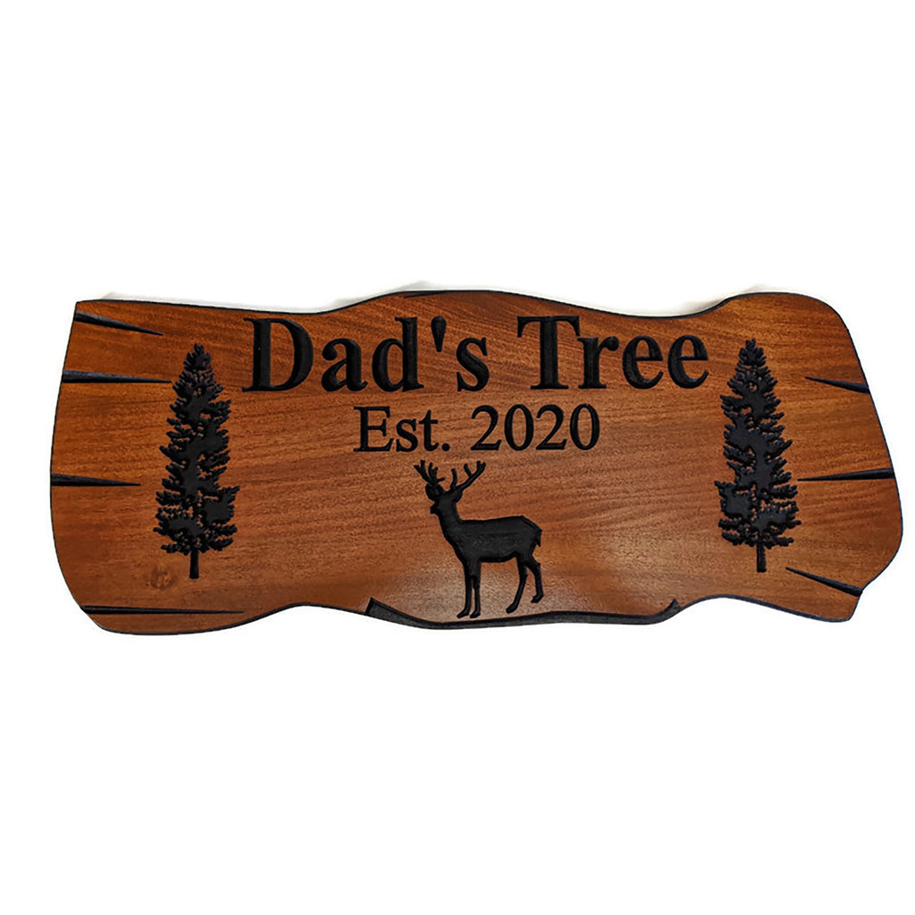 Outdoor Signs - Wooden Carved Cabin Sign