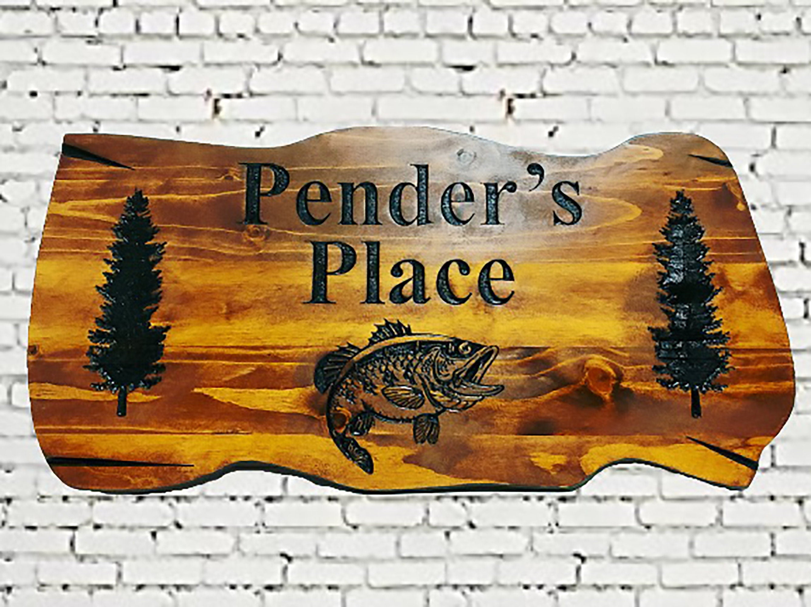 Outdoor Signs - Wooden Carved Cabin Sign