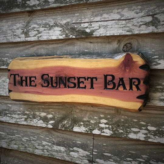 Live Edge Wood Sign - Outdoor Sign