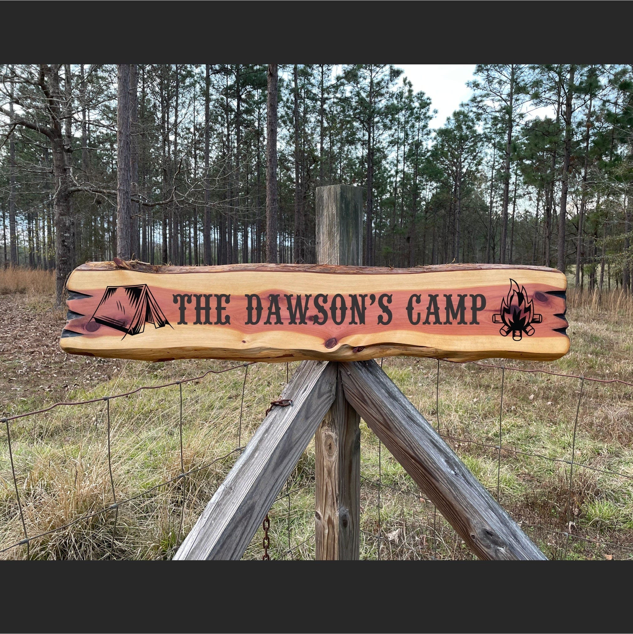 Live Edge Wood Sign - Outdoor Sign