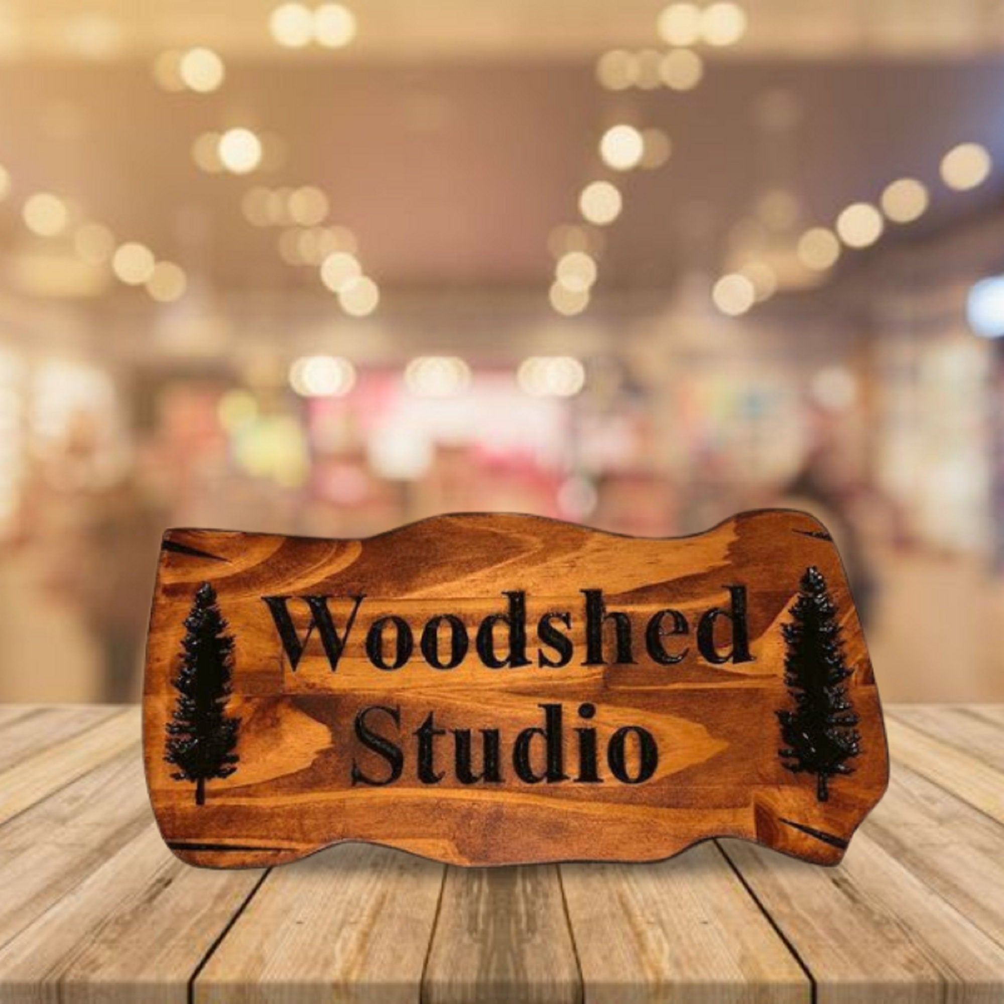 Outdoor Signs - Wooden Carved Cabin Sign