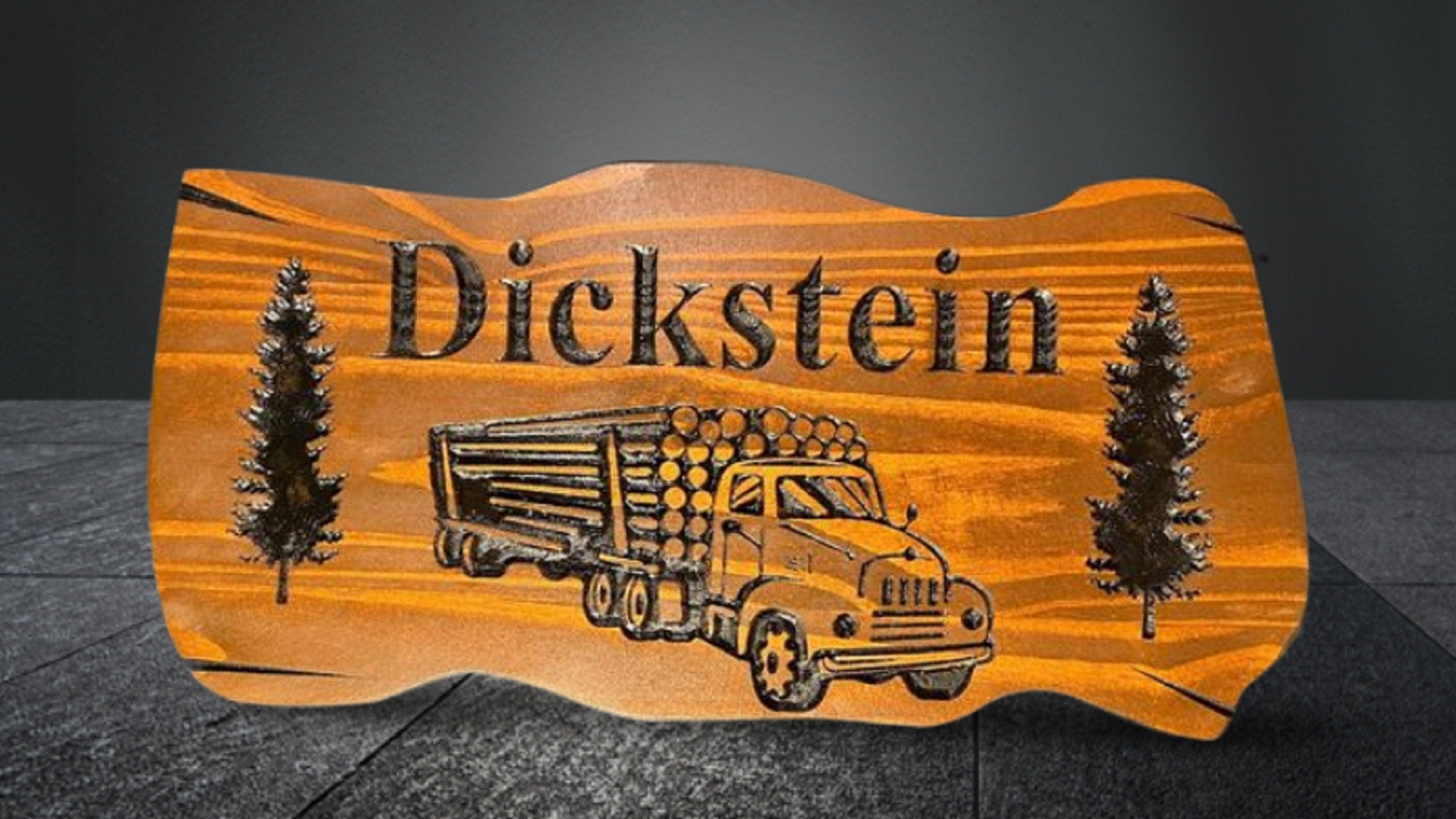Outdoor Signs - Wooden Carved Cabin Sign