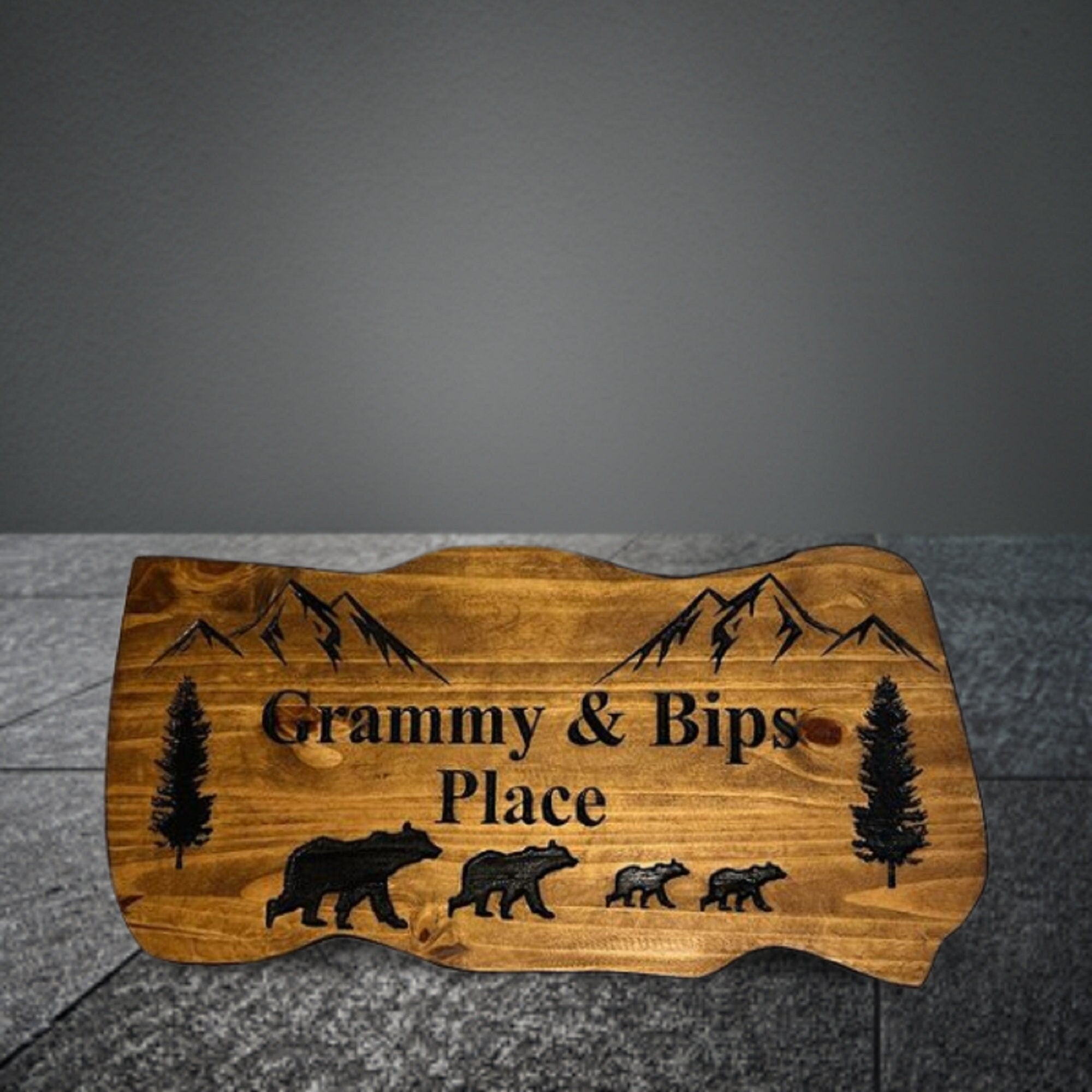 Outdoor Signs - Wooden Carved Cabin Sign