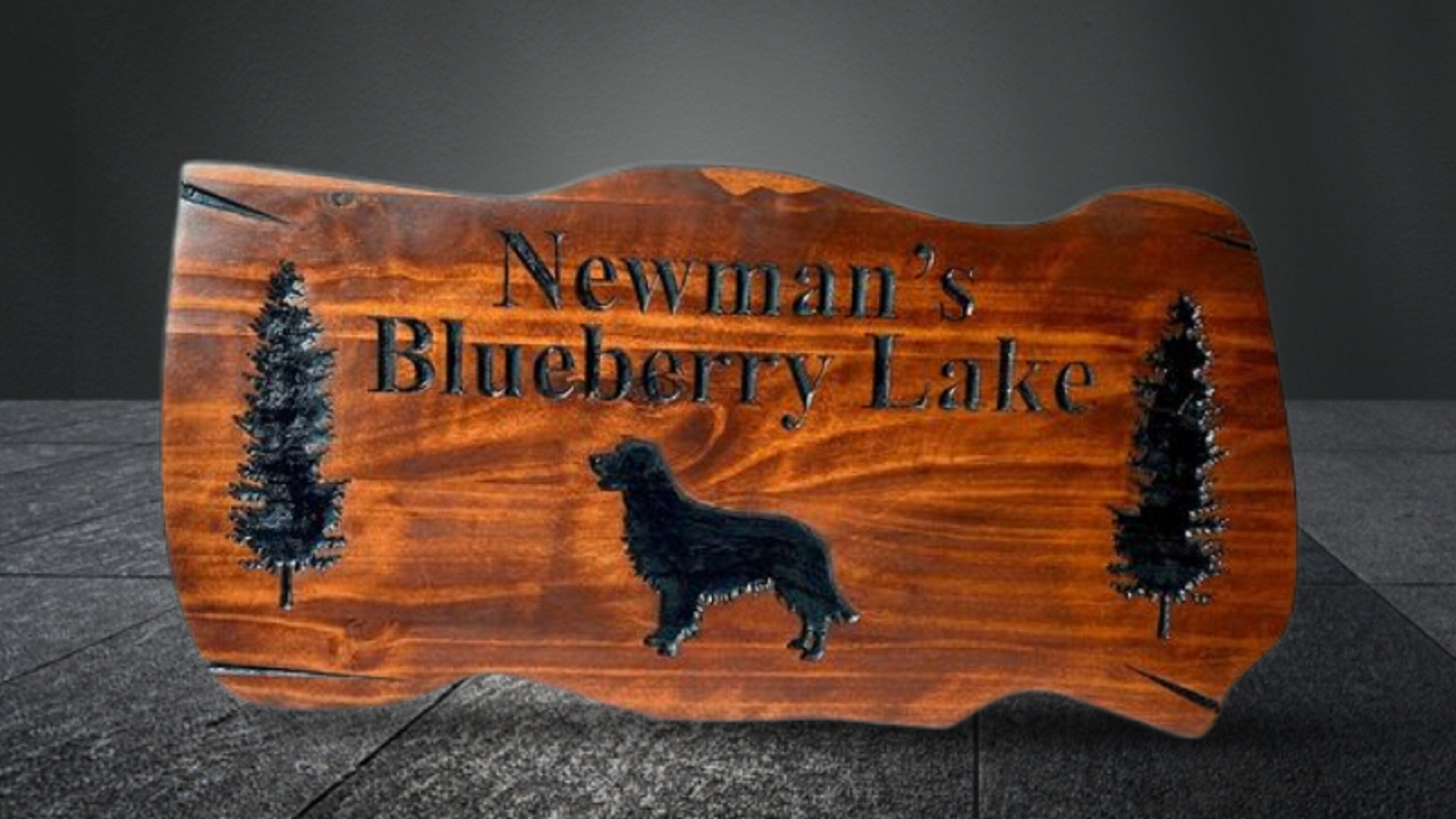 Outdoor Signs - Wooden Carved Cabin Sign