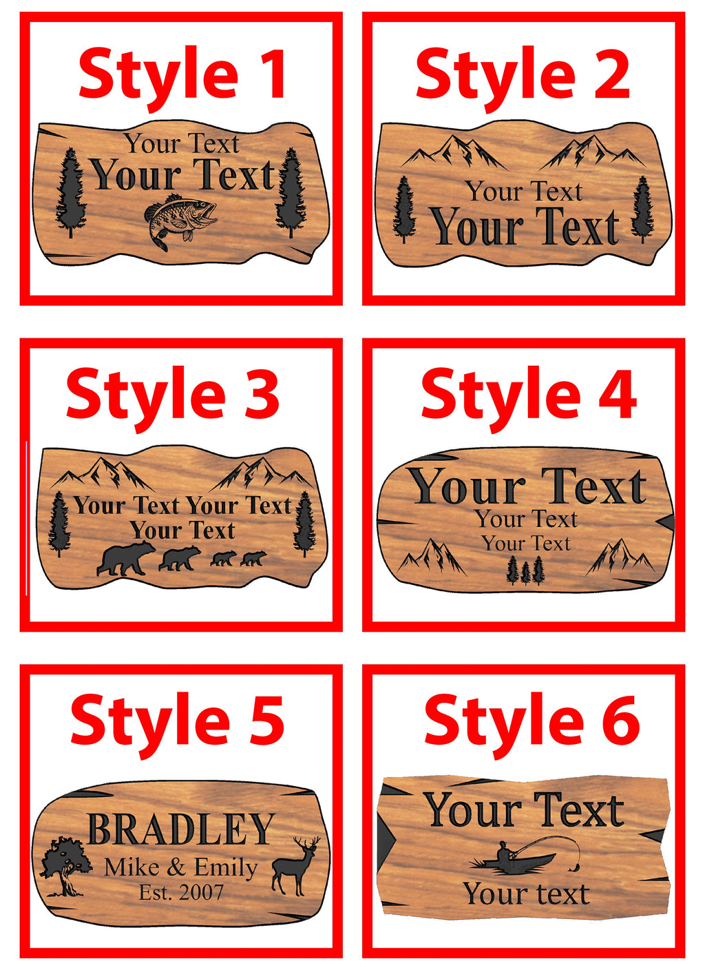 Outdoor Signs - Wooden Carved Cabin Sign