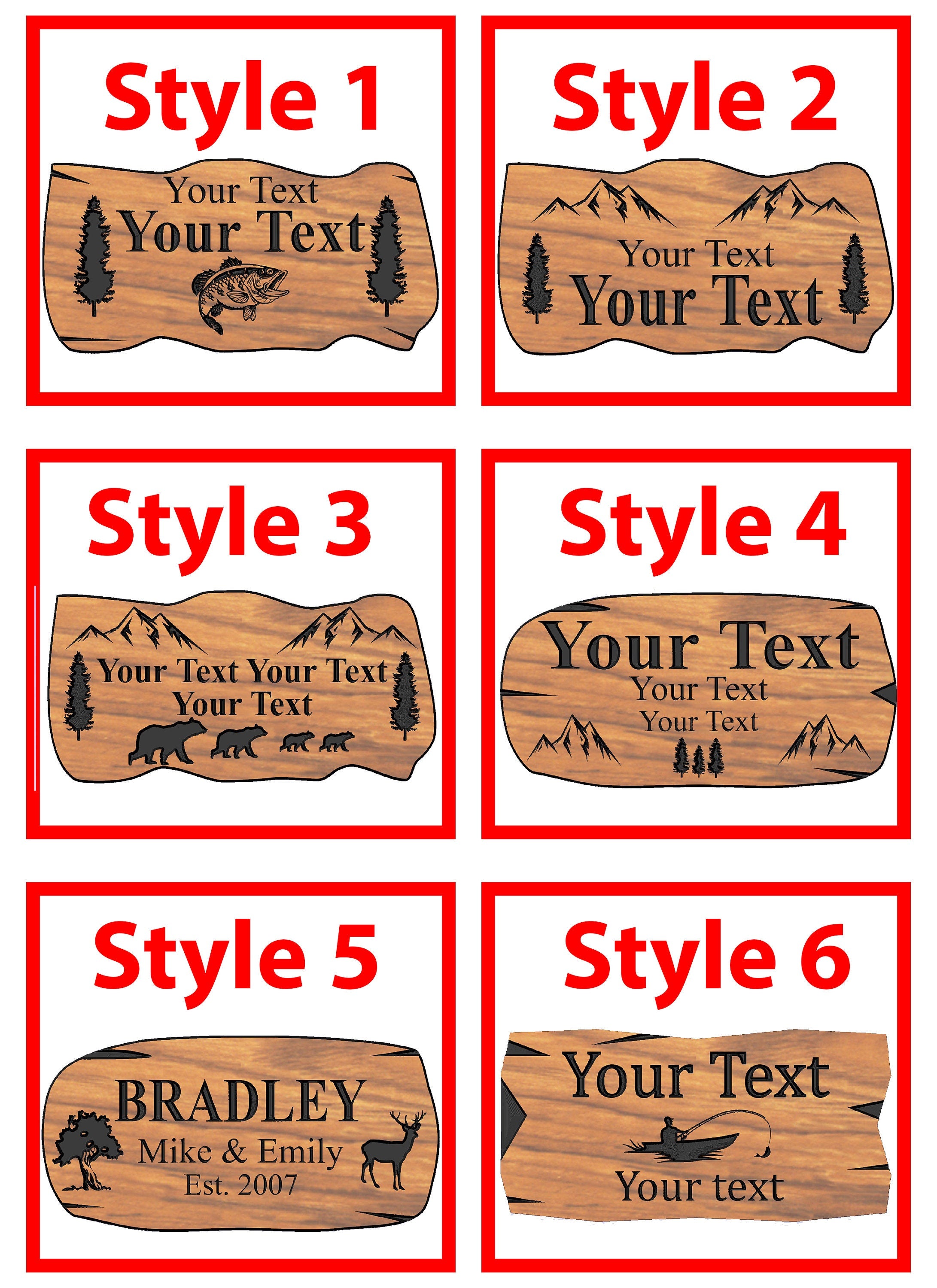 Outdoor Signs - Wooden Carved Cabin Sign