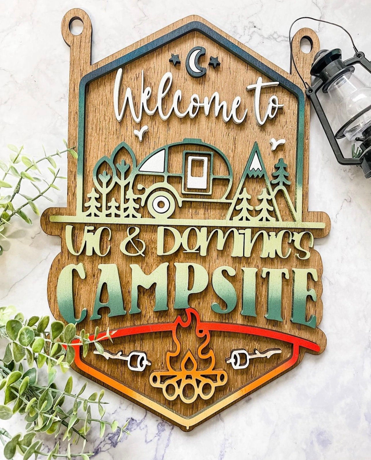 Personalized Welcome to our Mountain Campsite