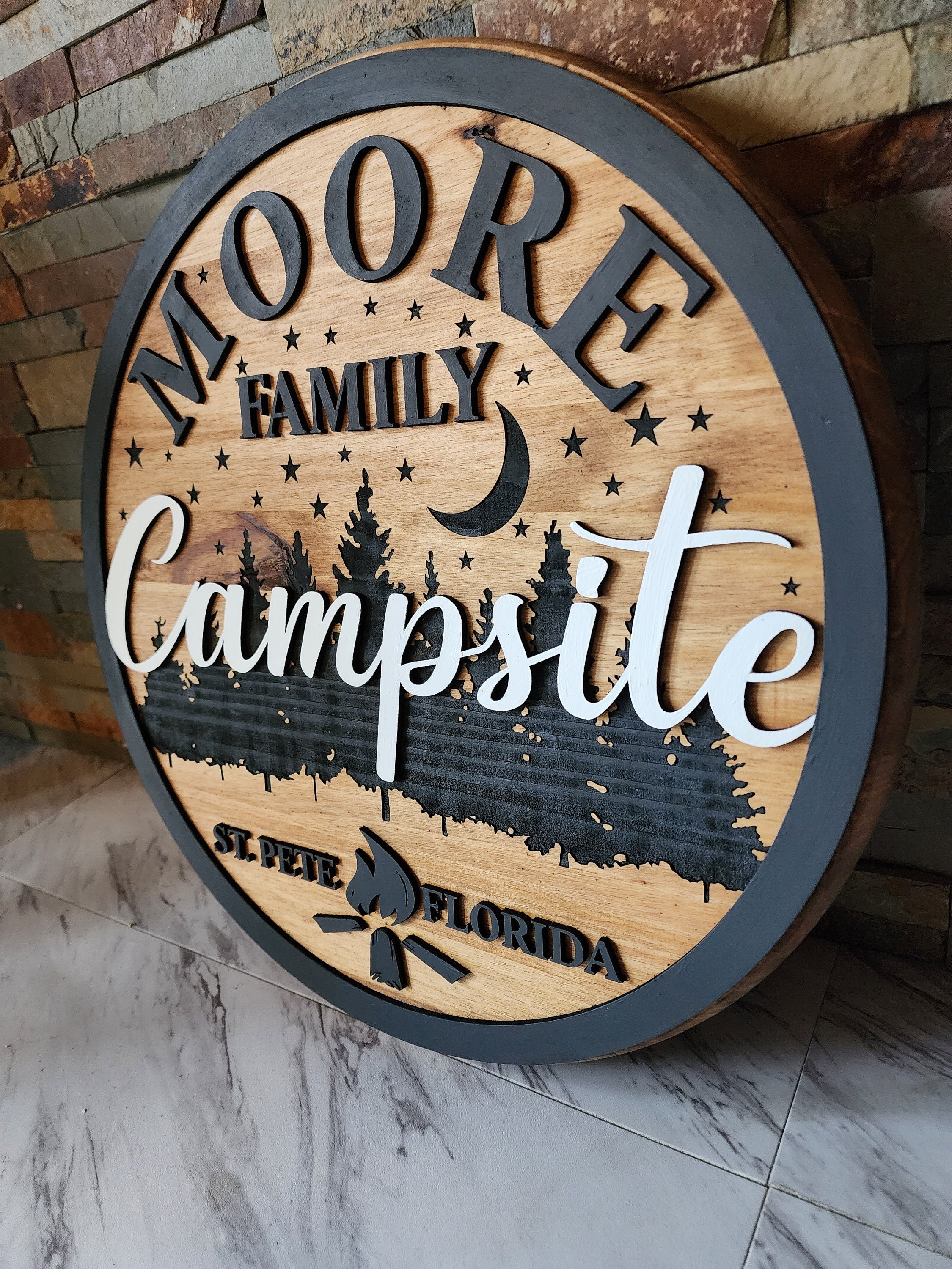 Custom Campground Sign - Family Camp Sign