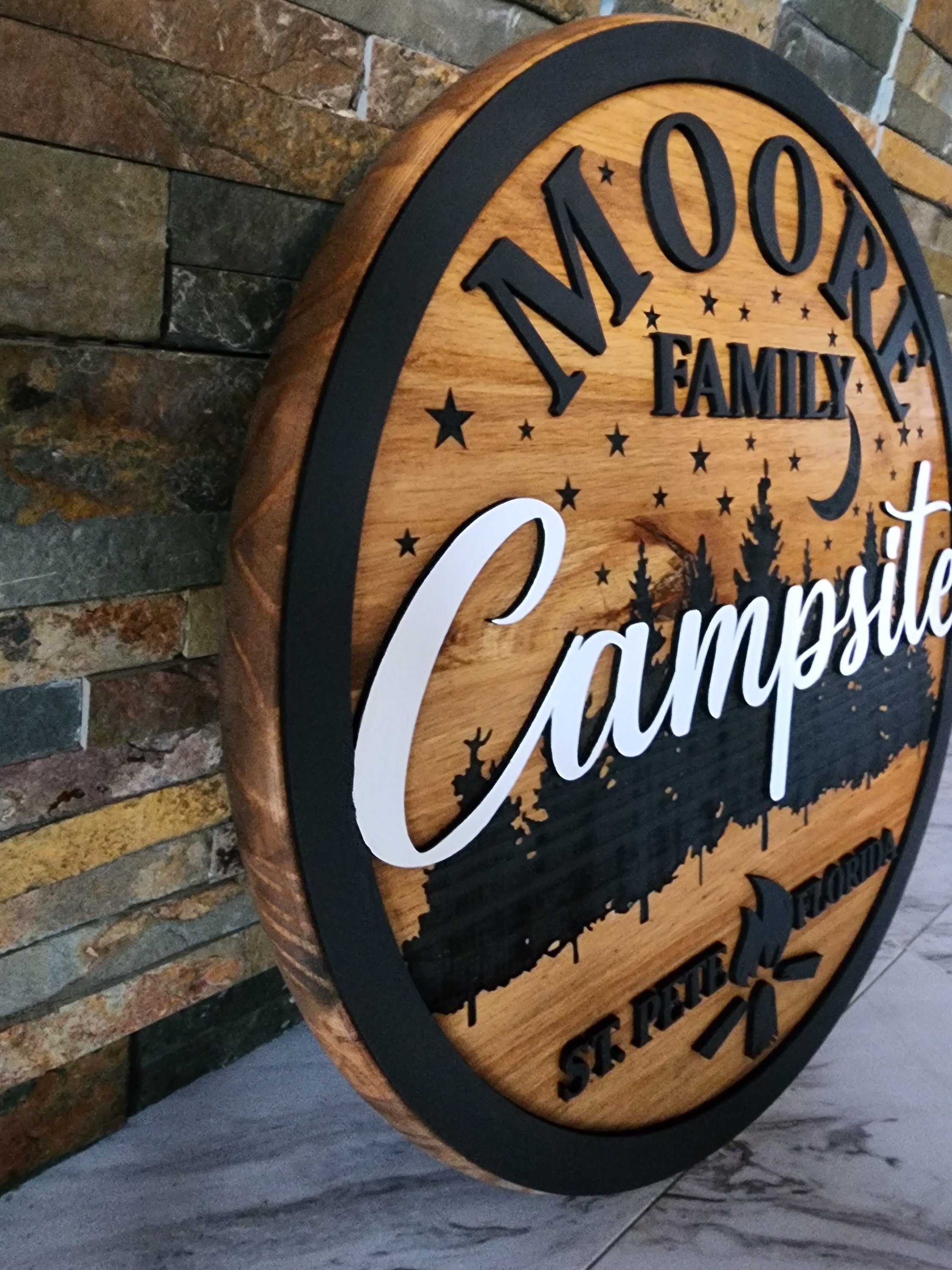 Custom Campground Sign - Family Camp Sign