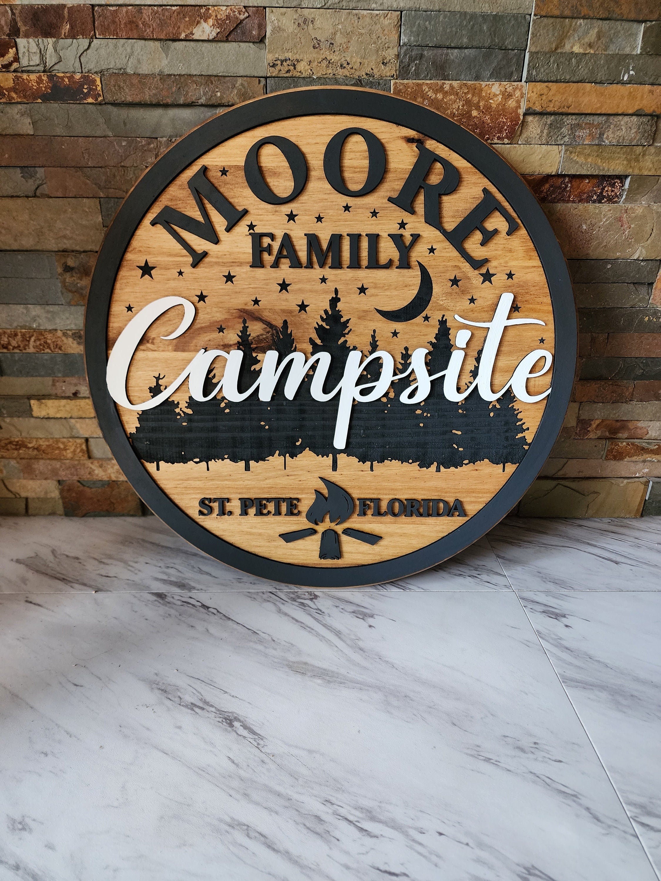 Custom Campground Sign - Family Camp Sign