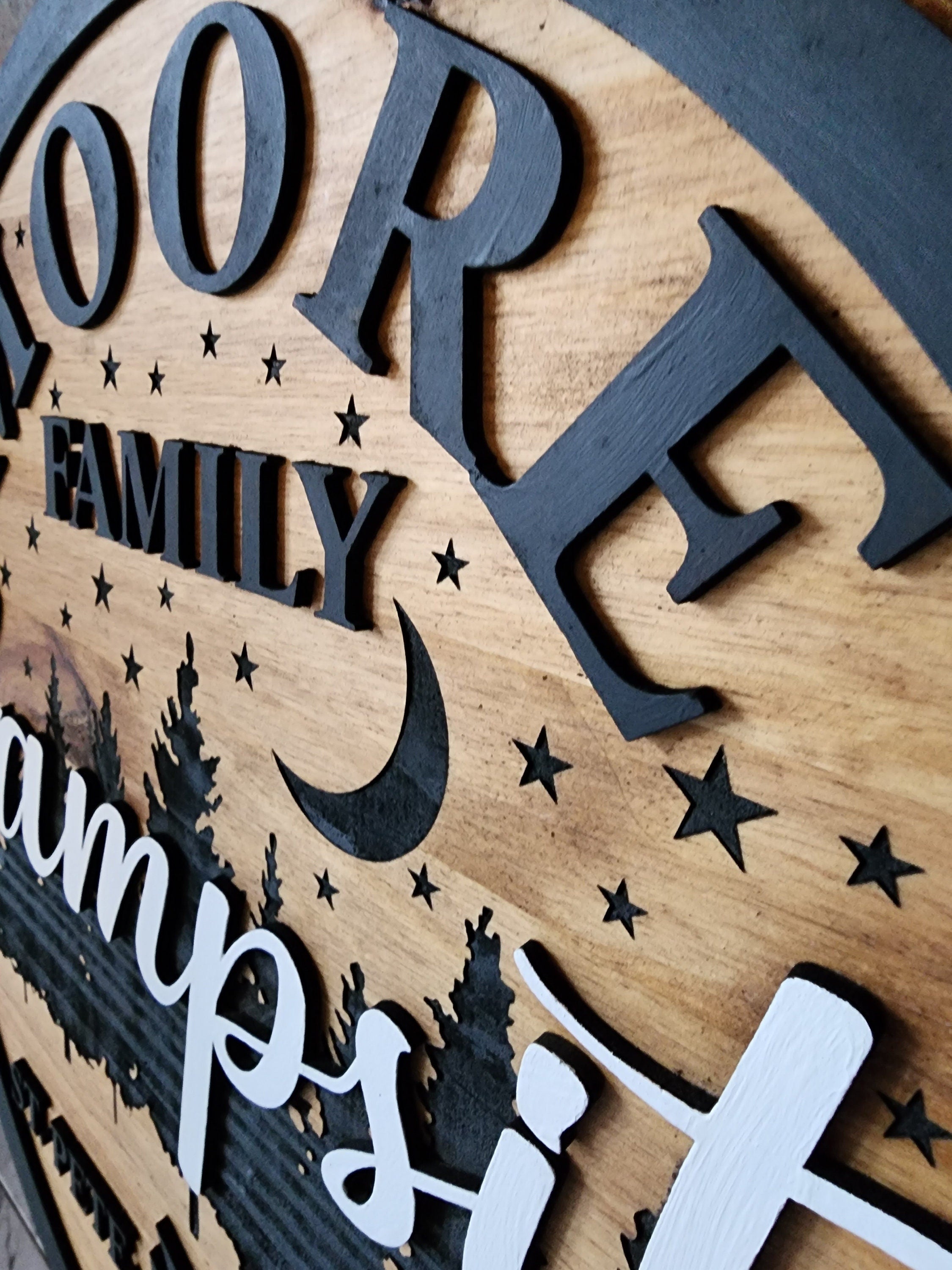 Custom Campground Sign - Family Camp Sign
