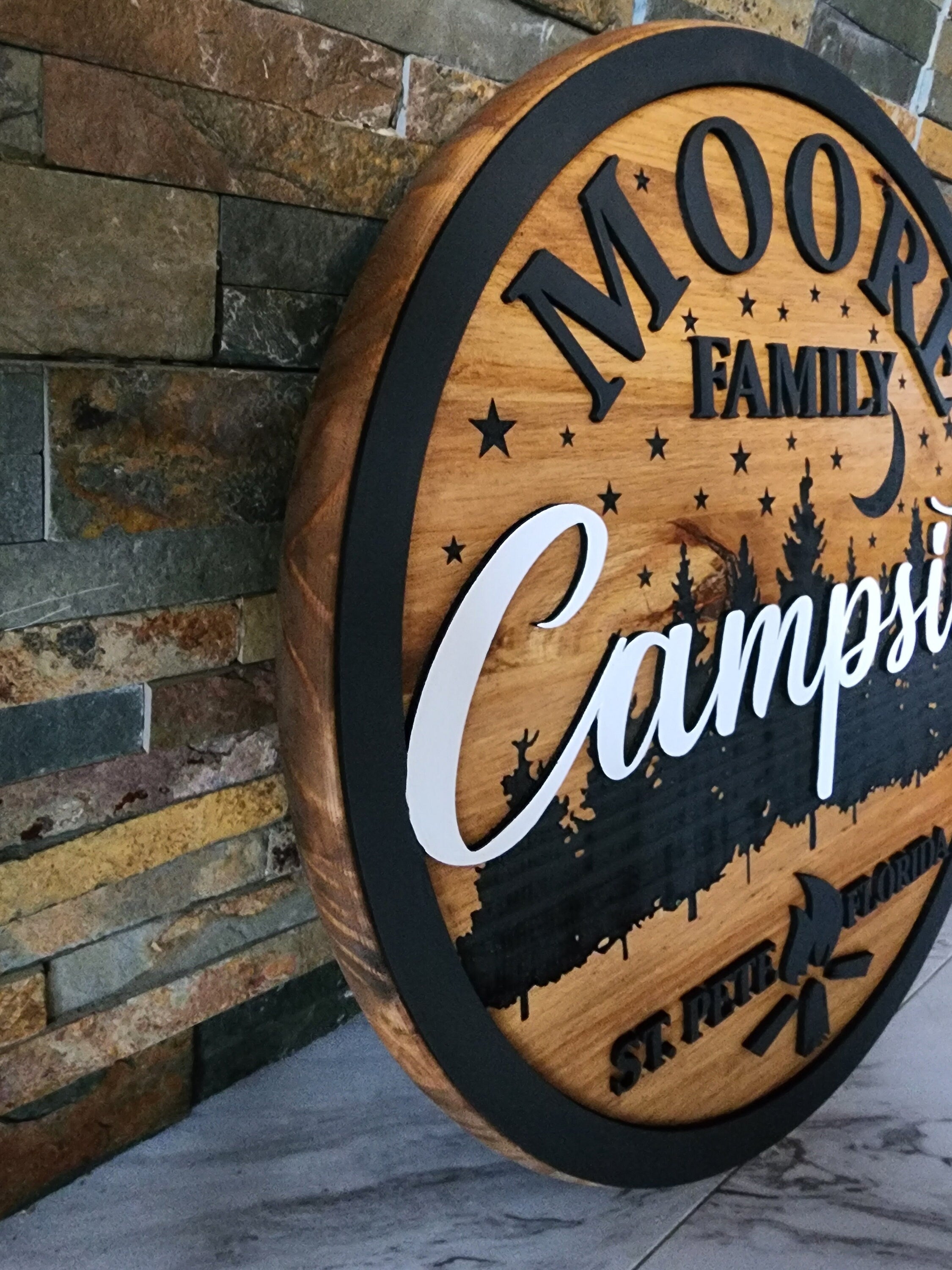 Custom Campground Sign - Family Camp Sign