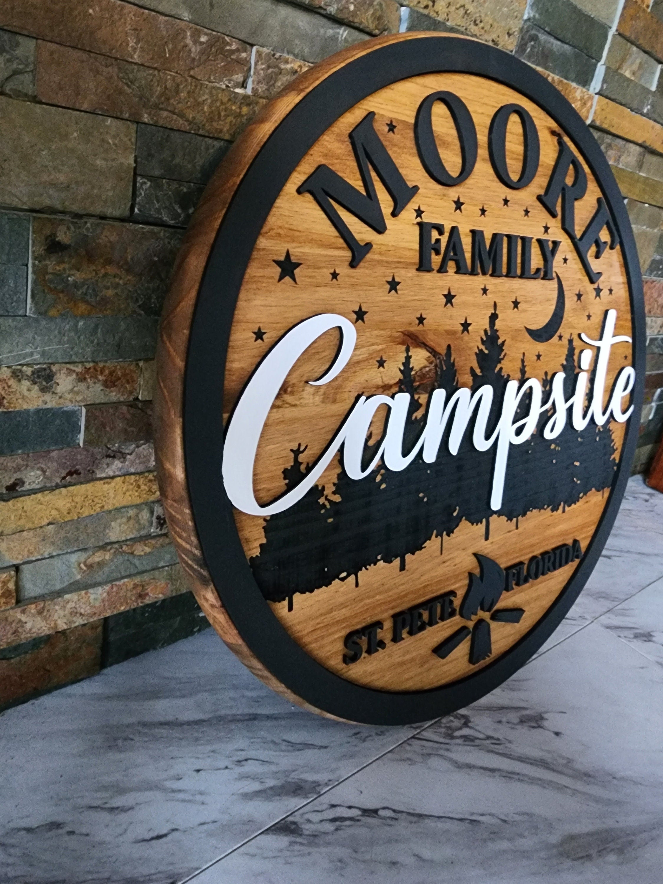 Custom Campground Sign - Family Camp Sign