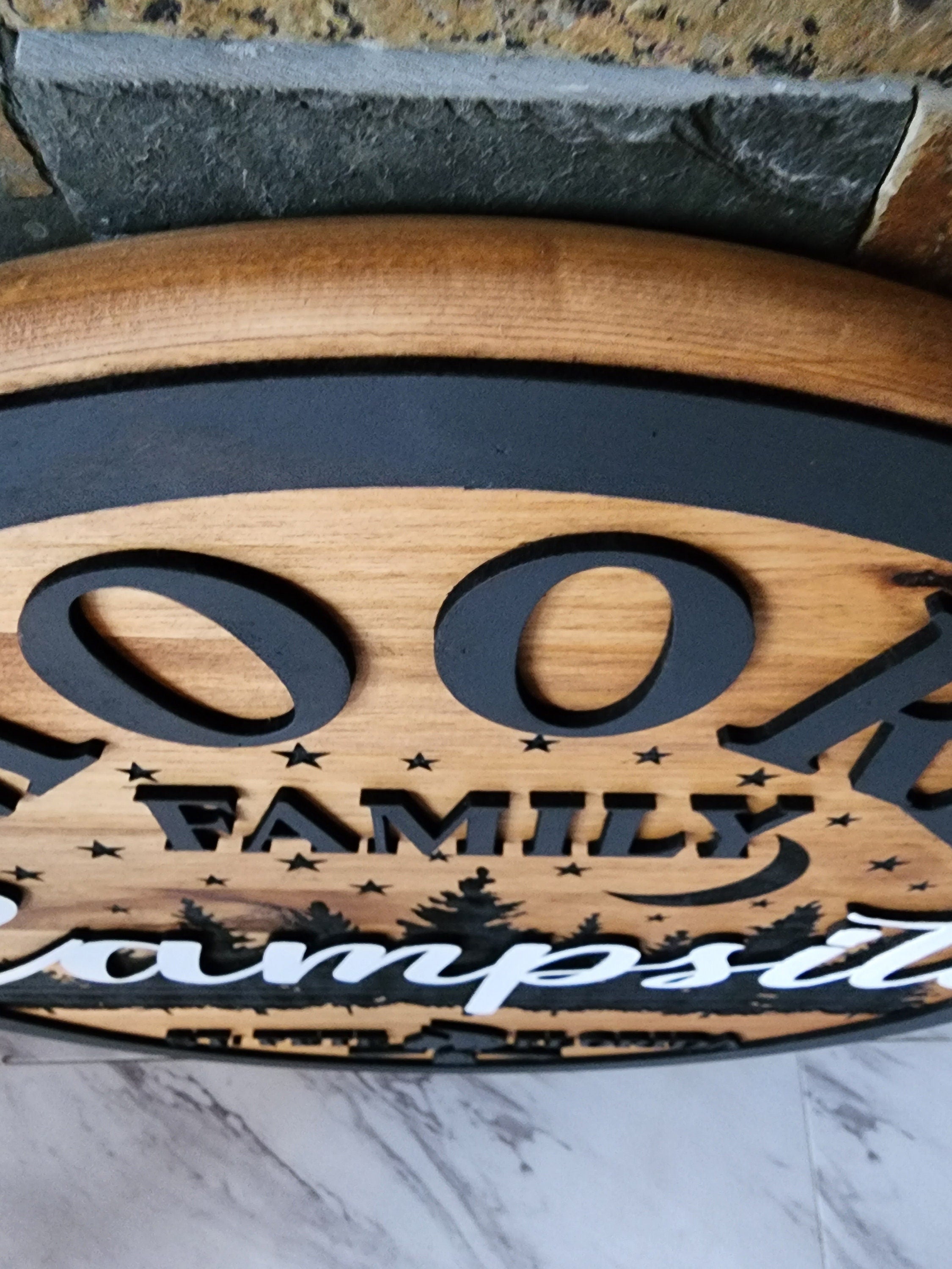 Custom Campground Sign - Family Camp Sign