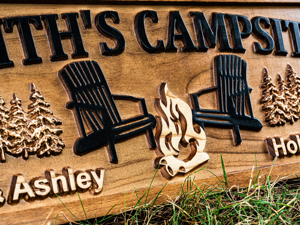 Custom Wood Campfire Sign Decor