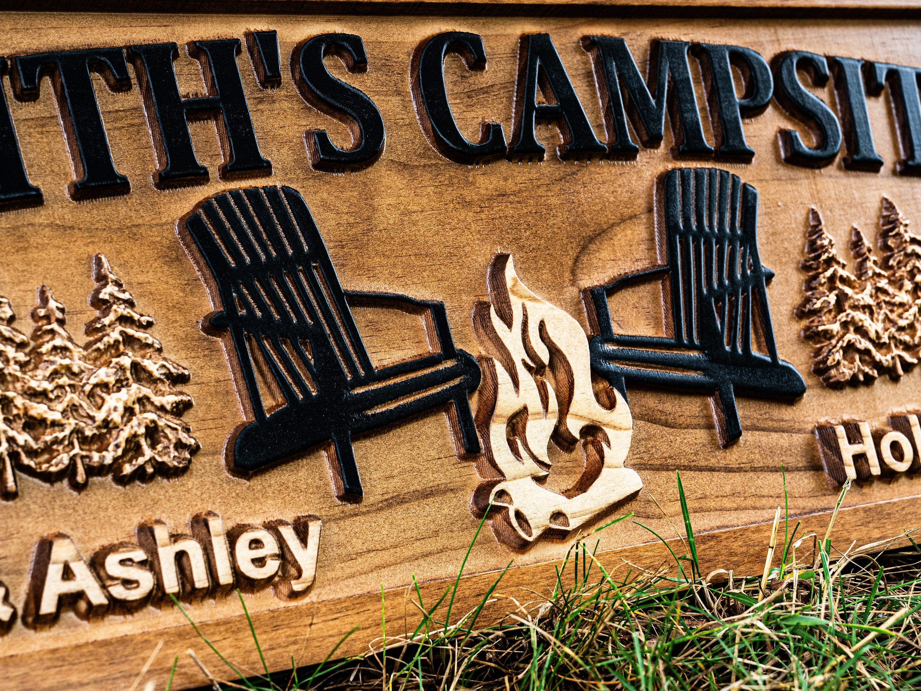 Custom Wood Campfire Sign Decor