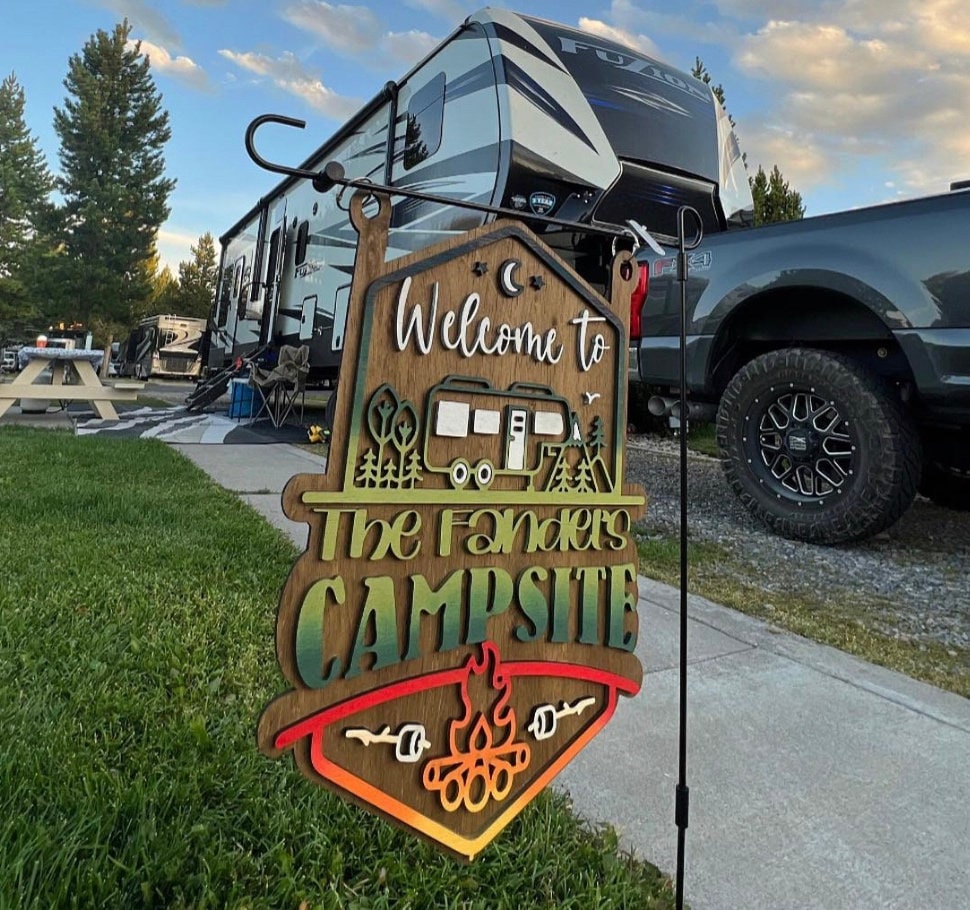 Personalized Welcome to our Mountain Campsite