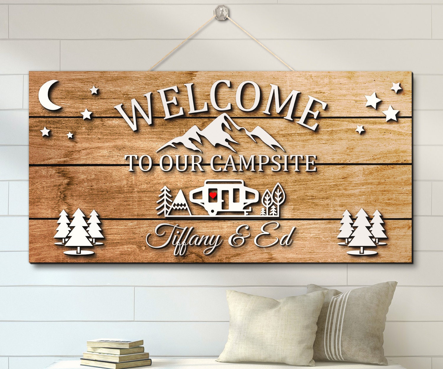Custom RV Travel Trailer Welcome To Our Campsite