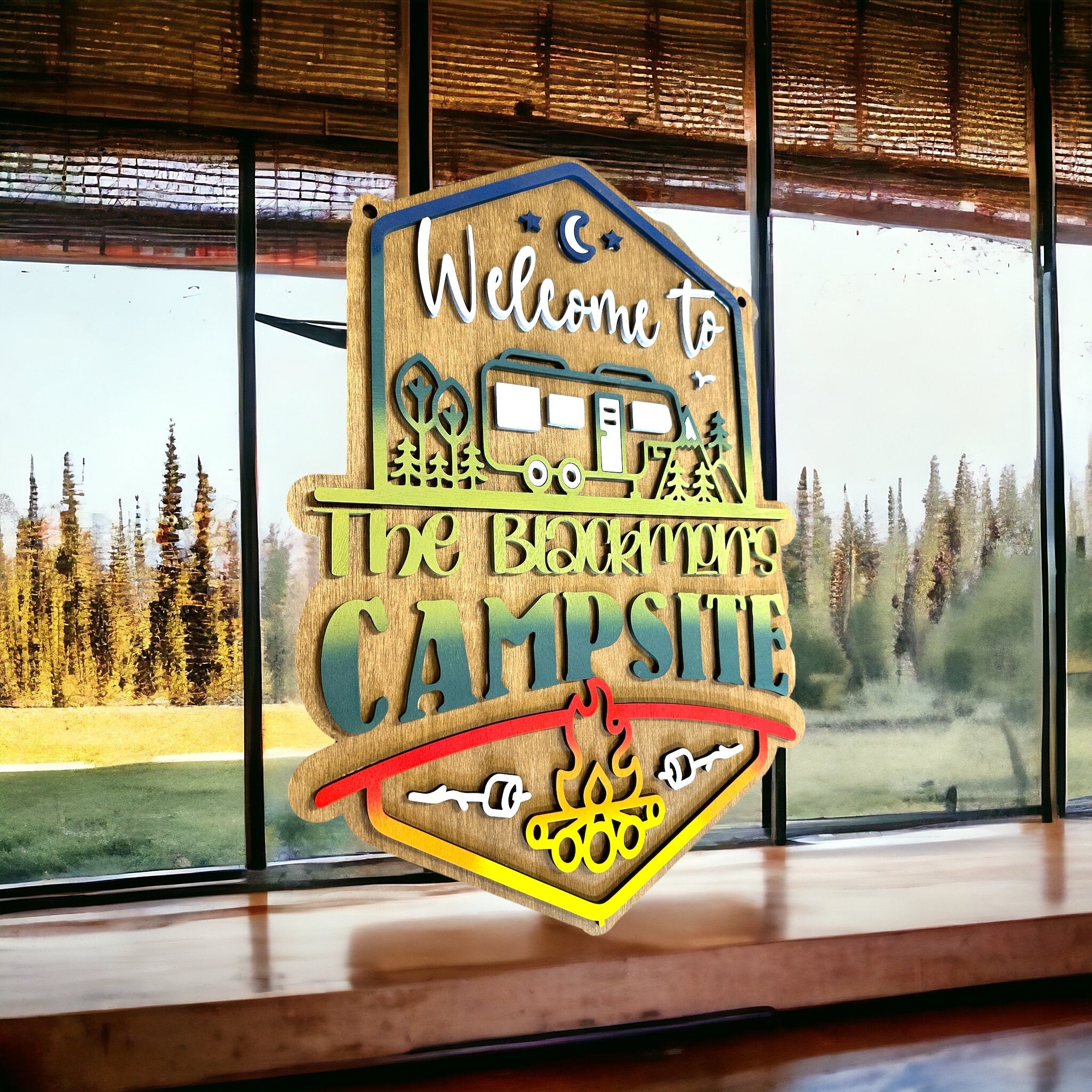 Personalized Welcome to our Mountain Campsite