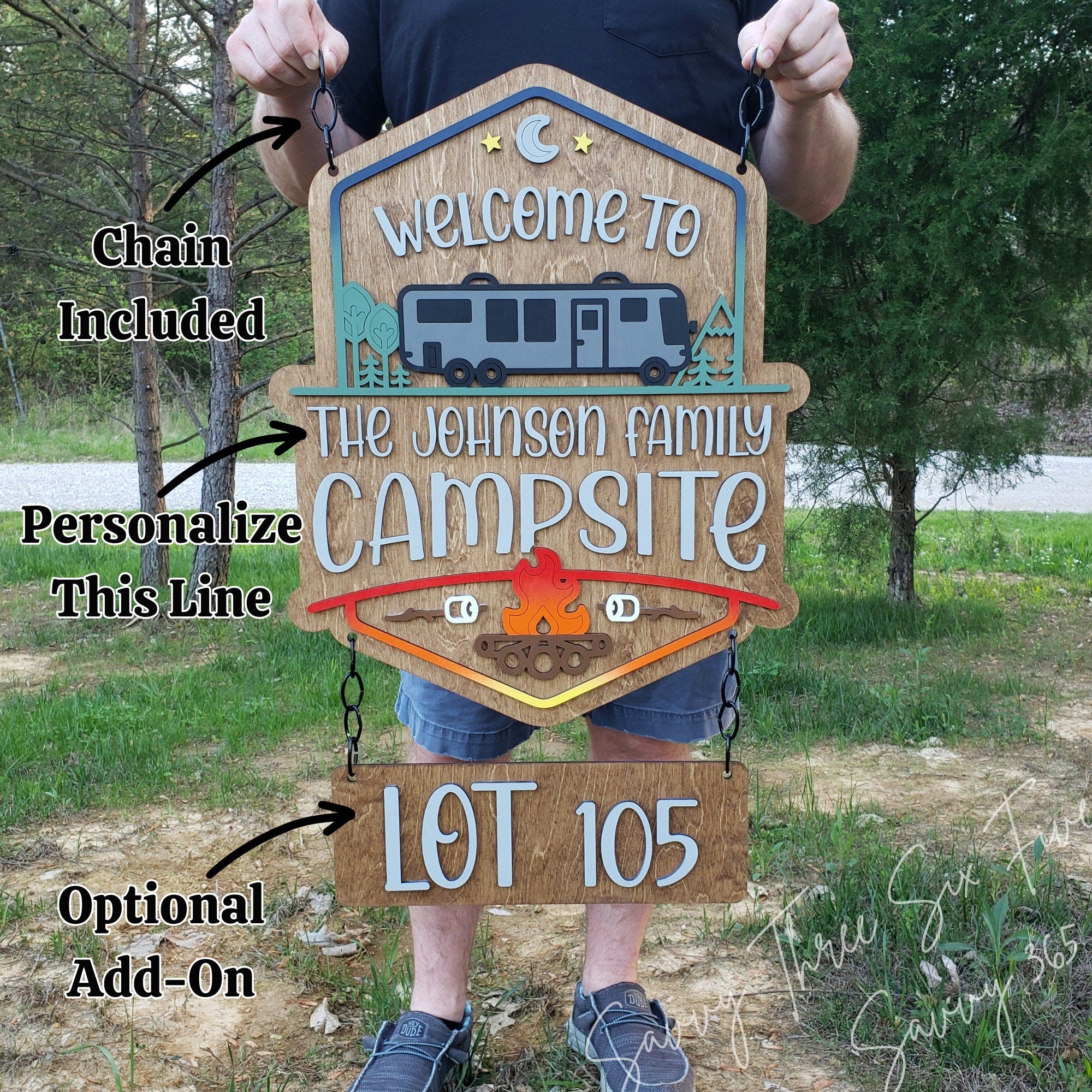Personalized Welcome To Our Campsite Sign