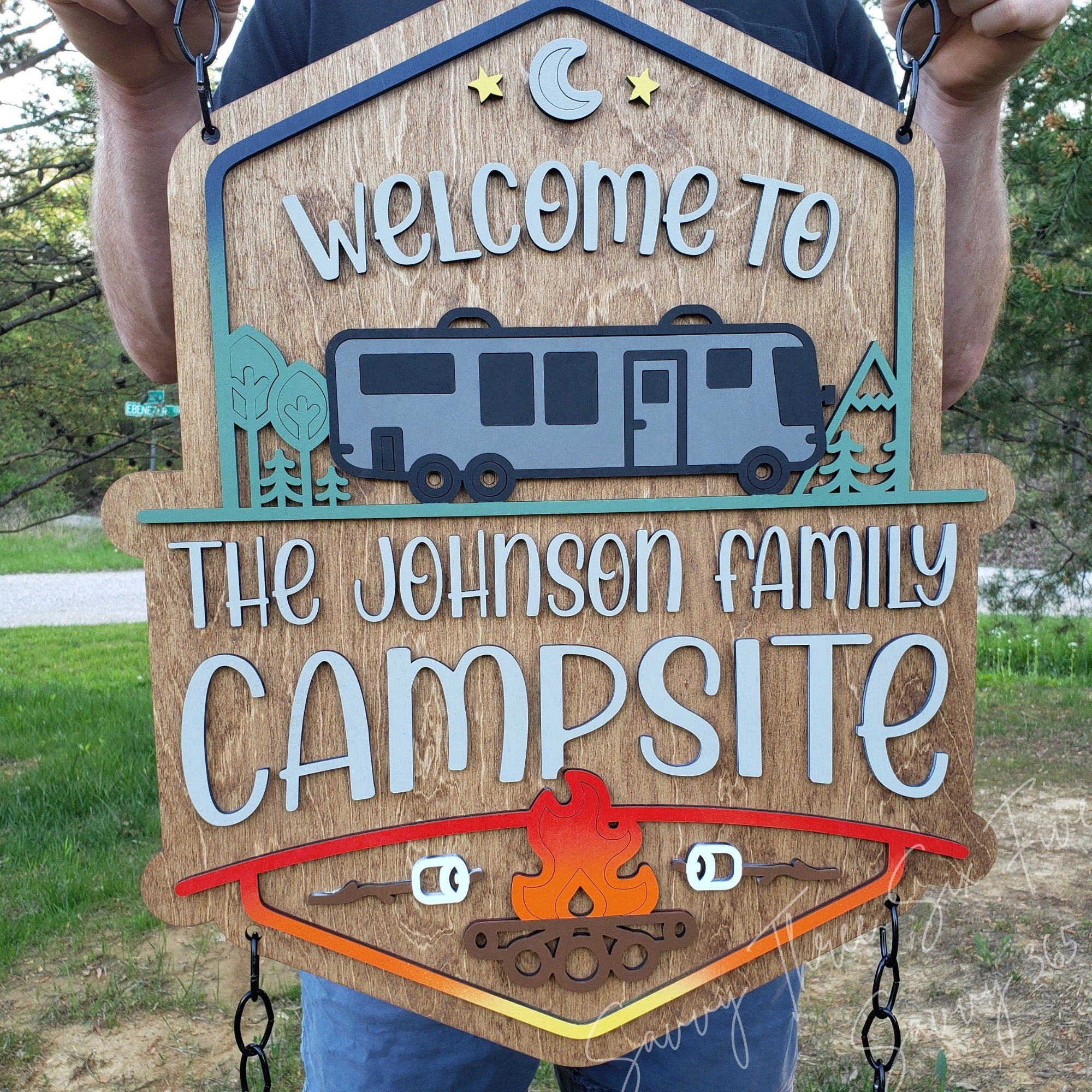 Personalized Welcome To Our Campsite Sign
