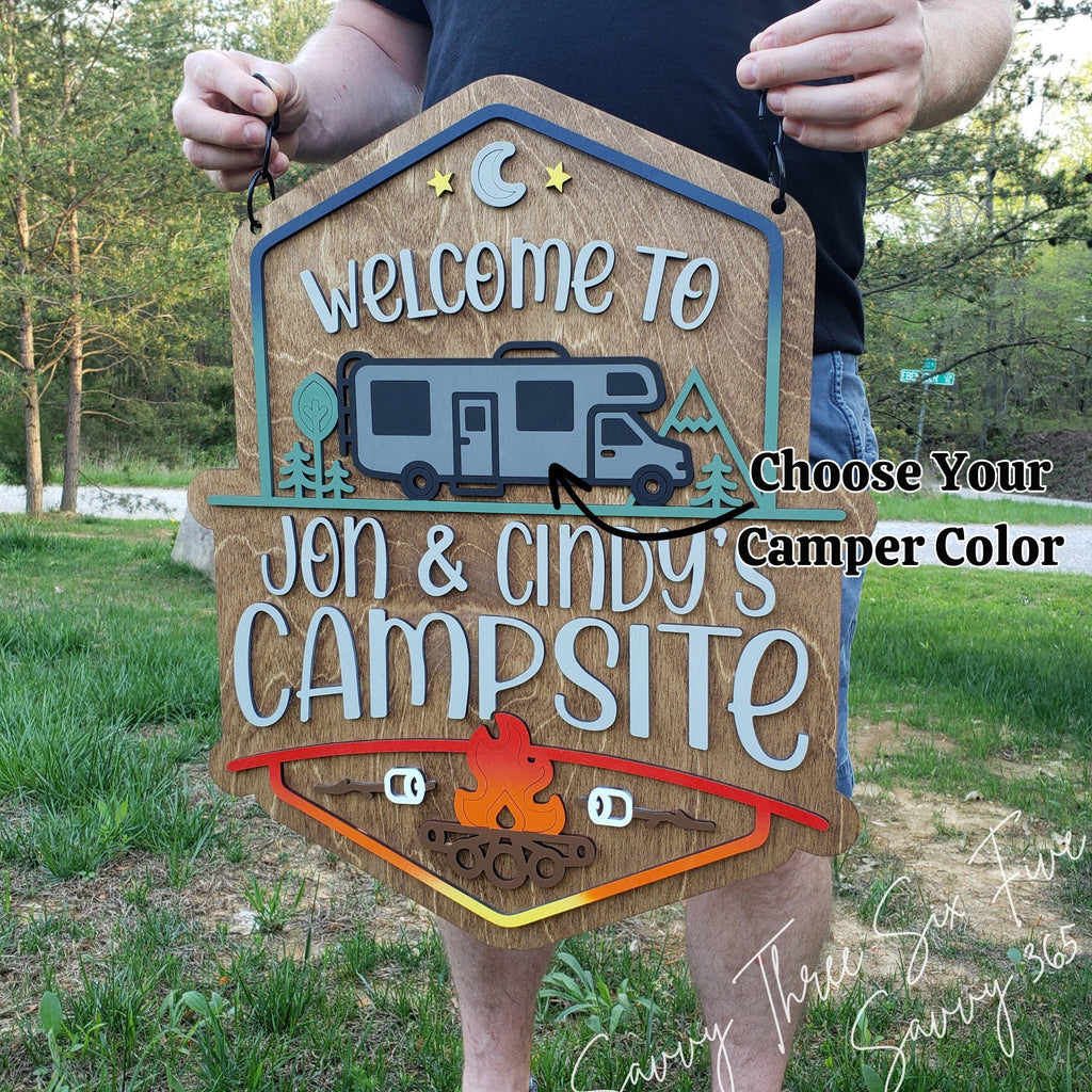 Personalized Welcome To Our Campsite Sign