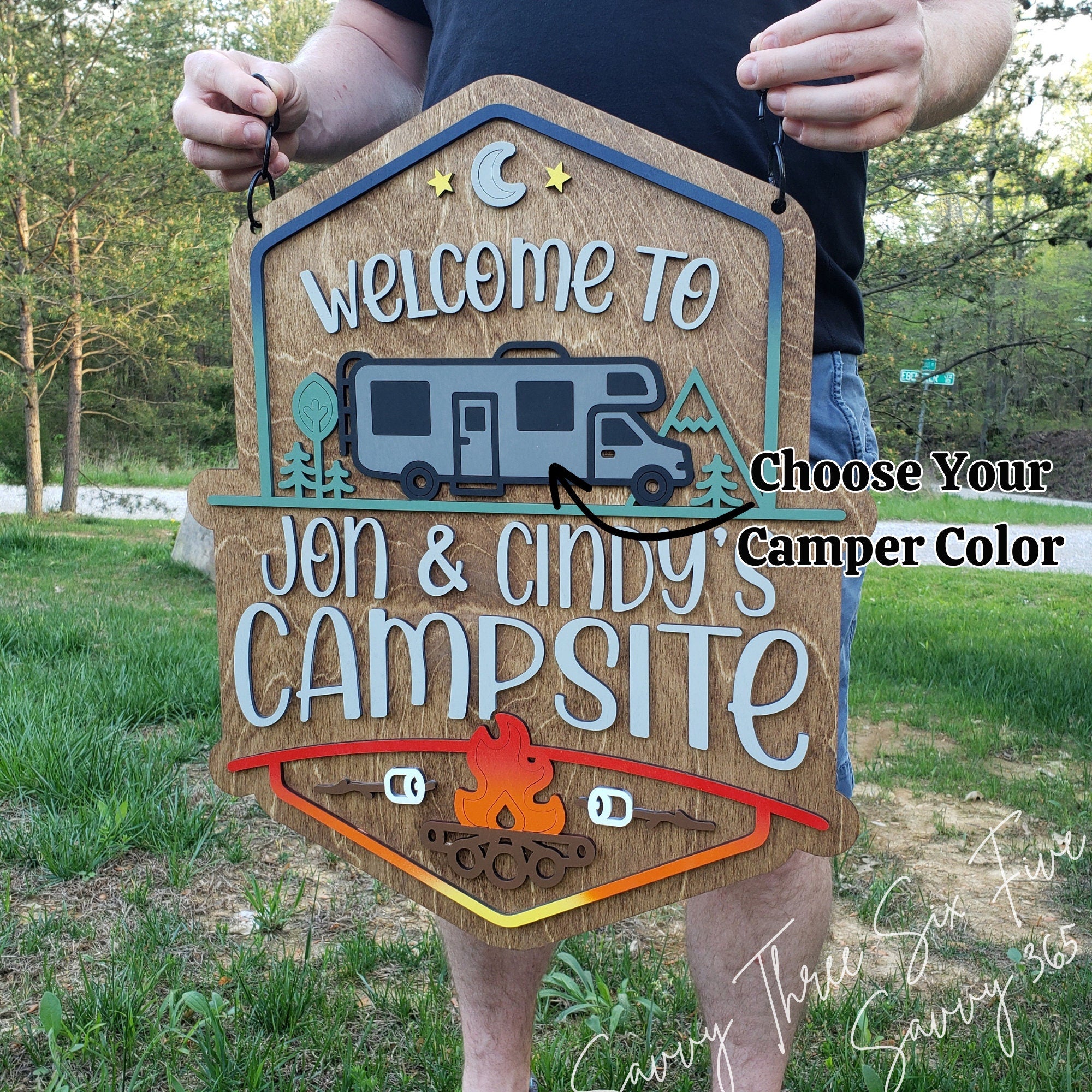 Personalized Welcome To Our Campsite Sign