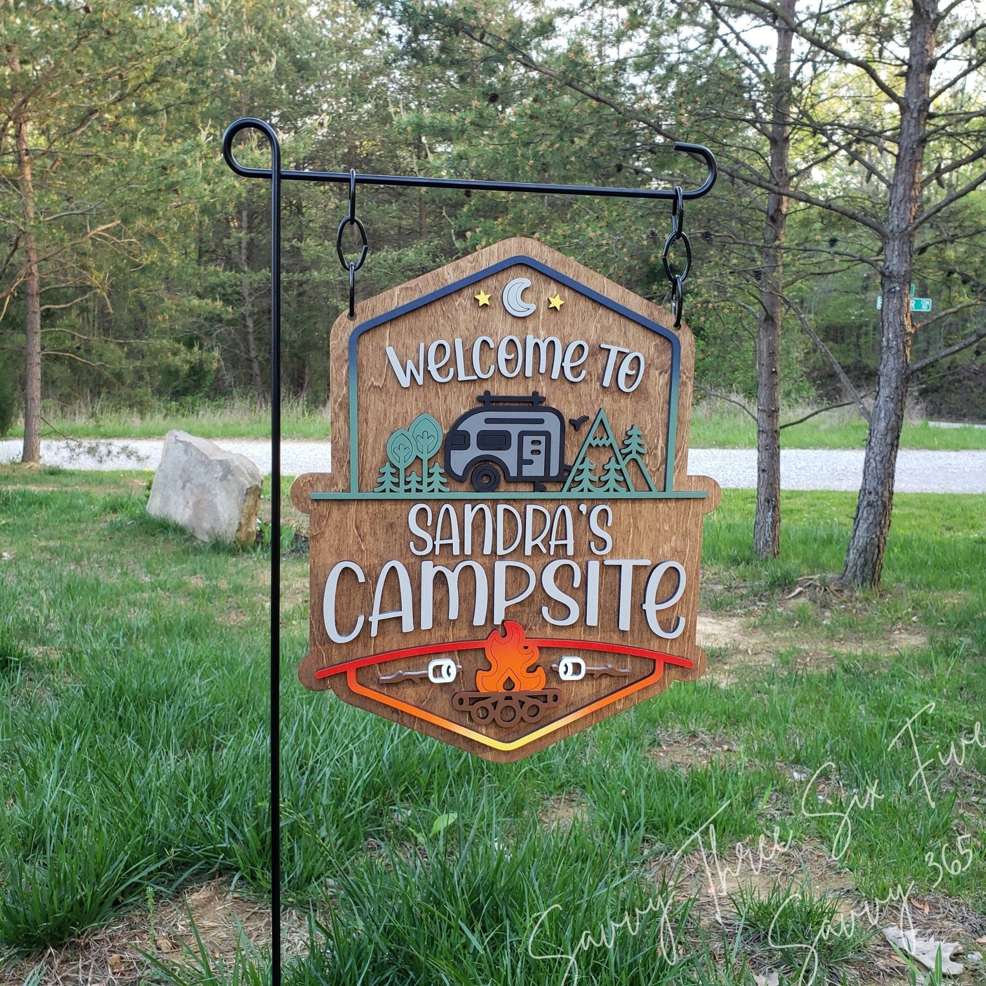 Personalized Welcome To Our Campsite Sign