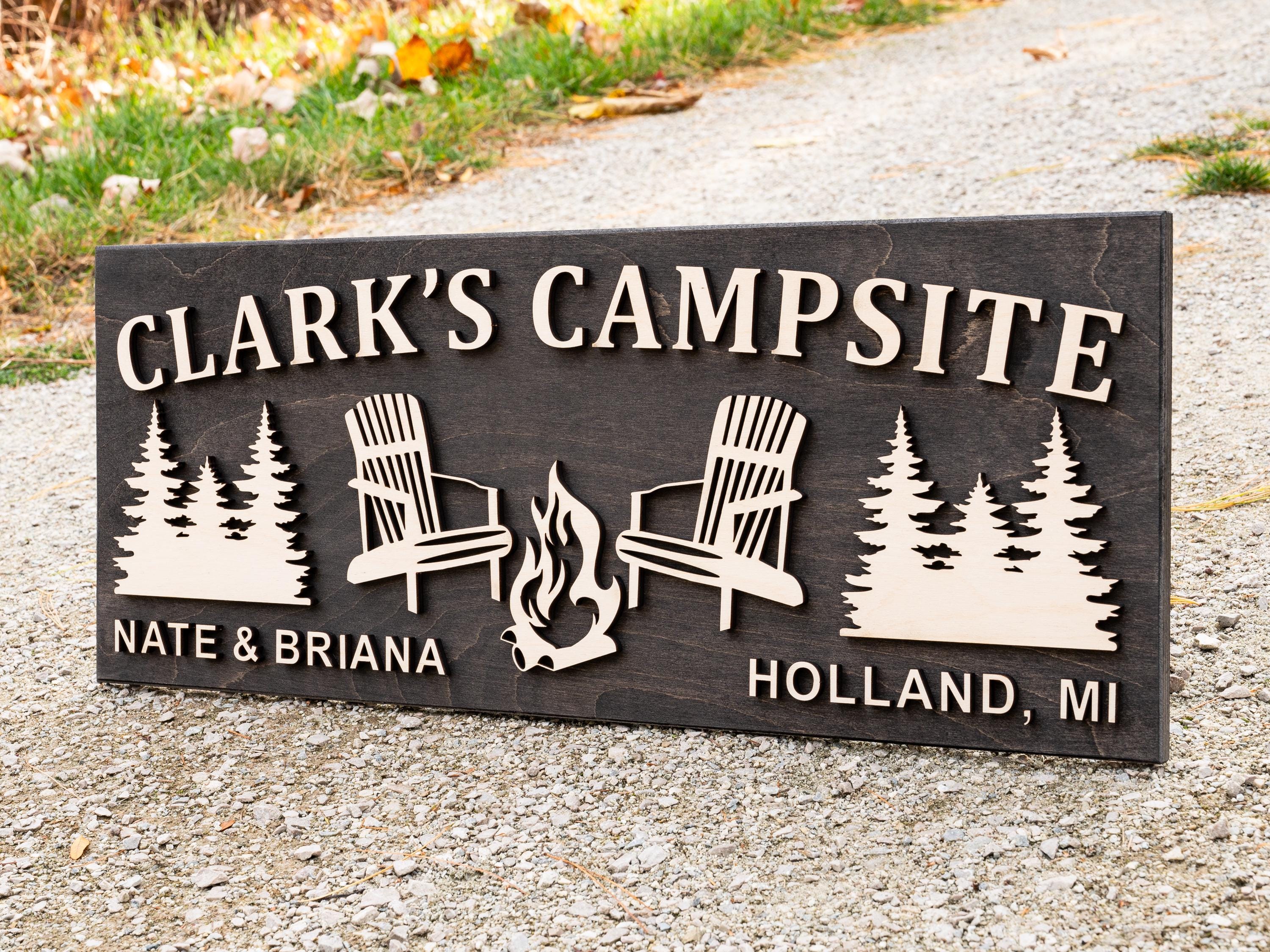 Personalized Wood Campfire Sign - Cabin Décor