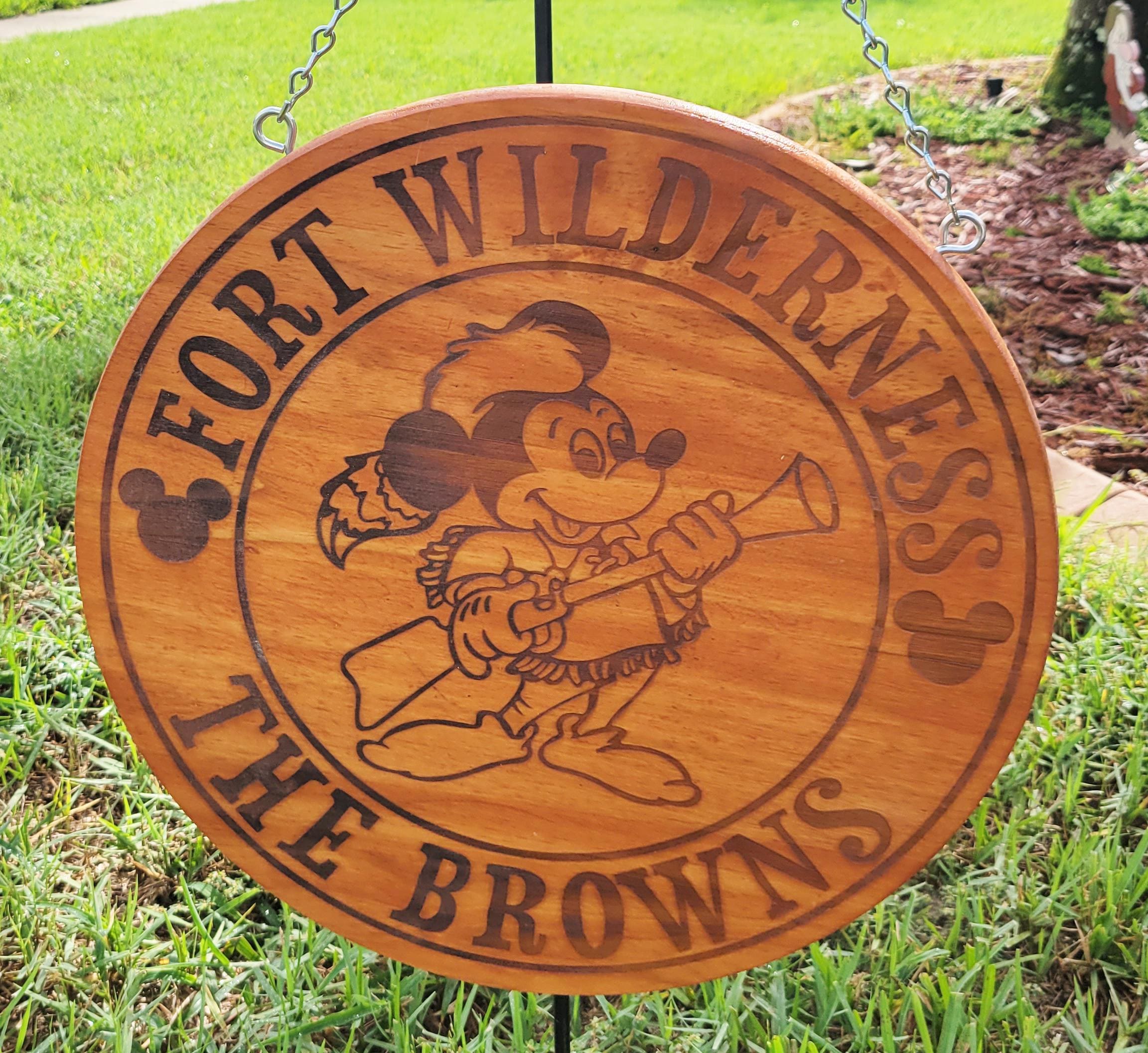 Fort Wilderness Camp Sign Engraved