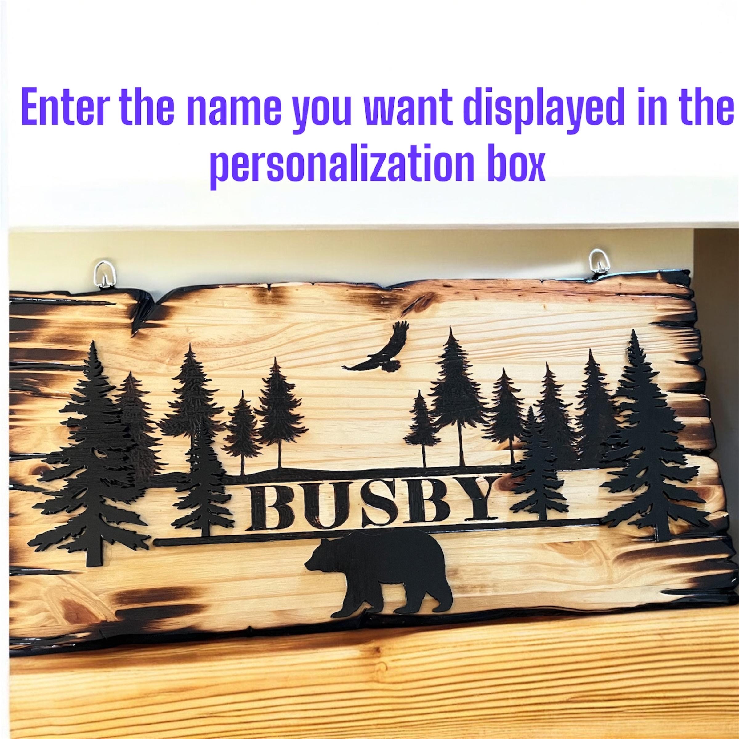 Personalized Outdoor Pine Sign