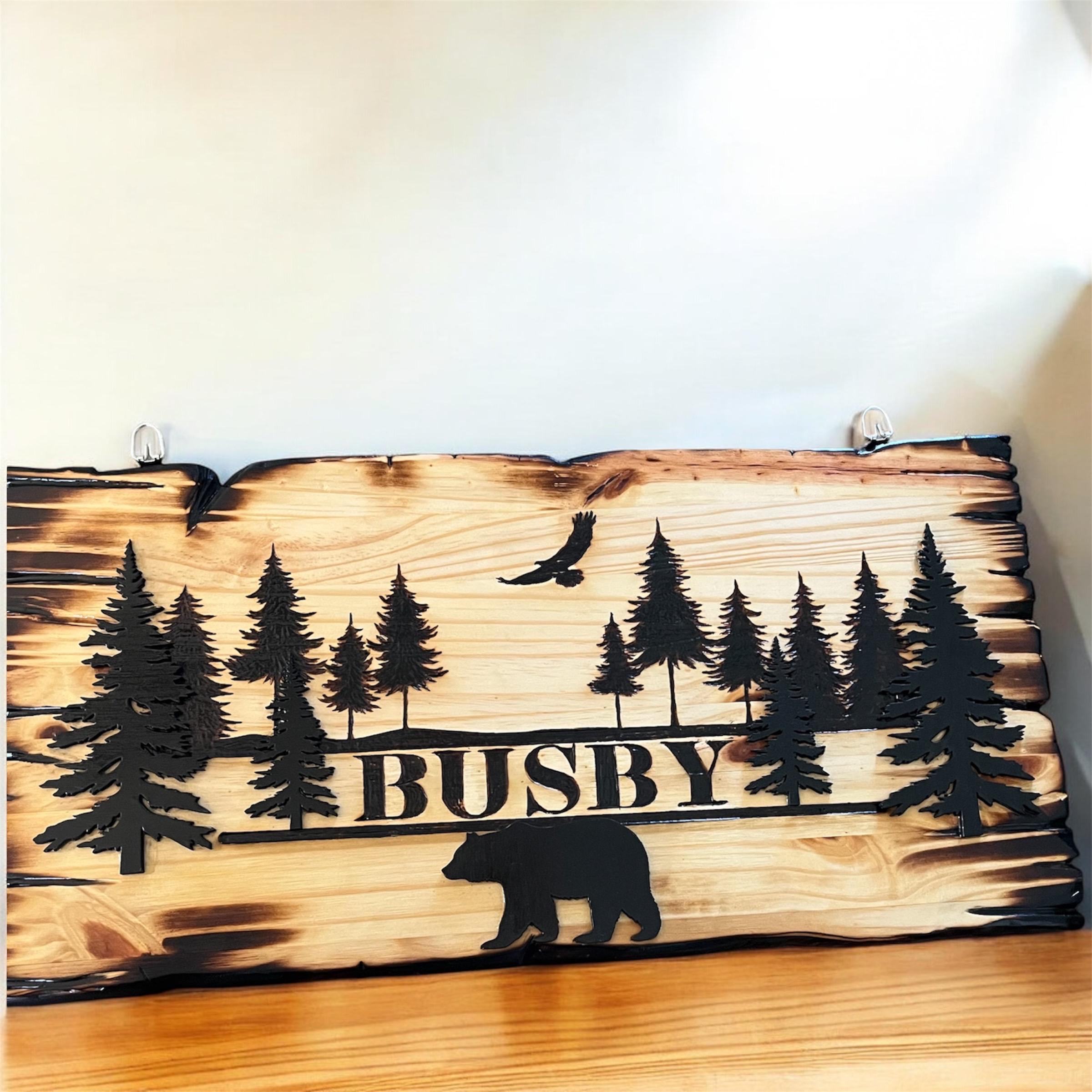 Personalized Outdoor Pine Sign