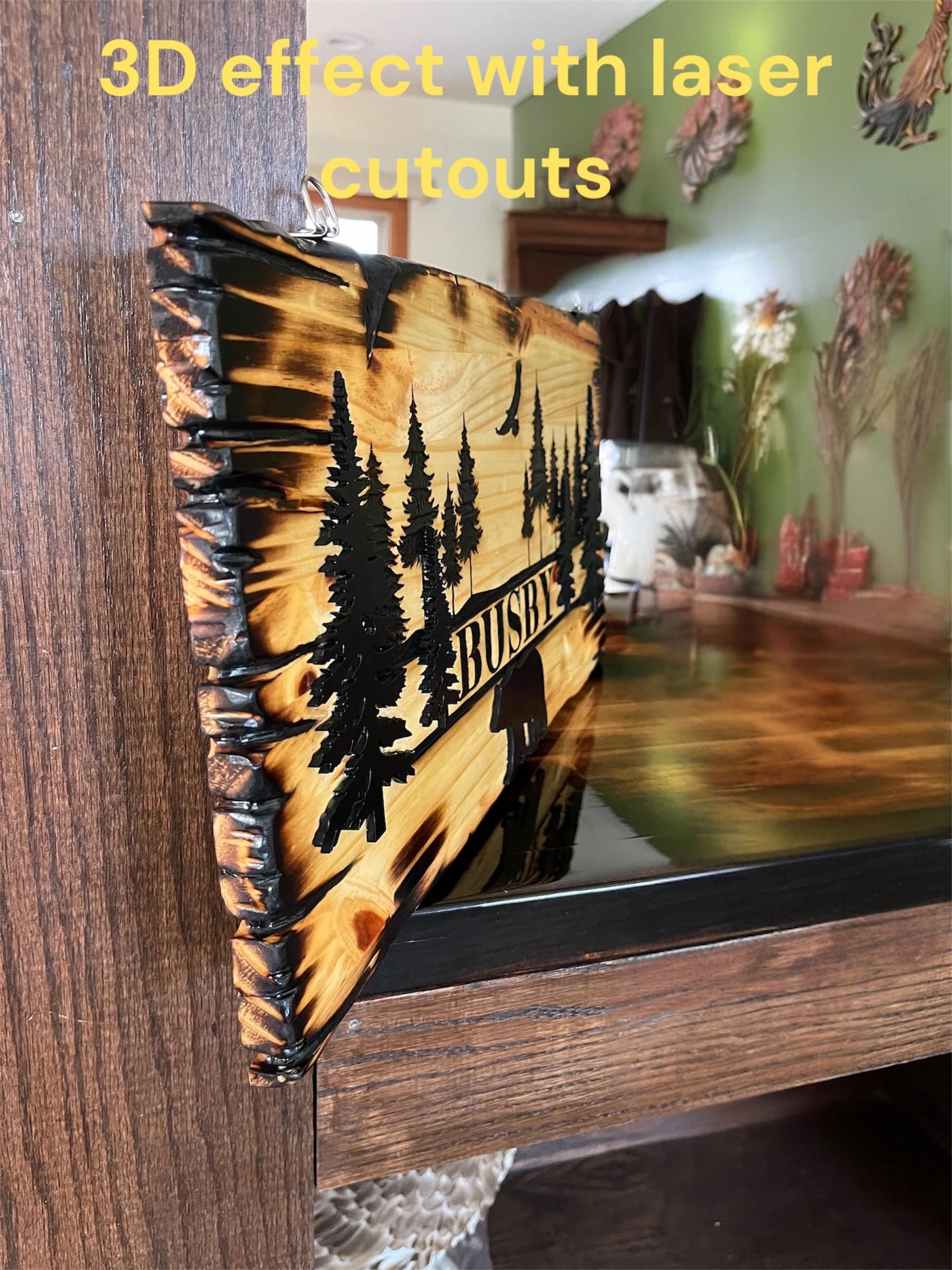 Personalized Outdoor Pine Sign