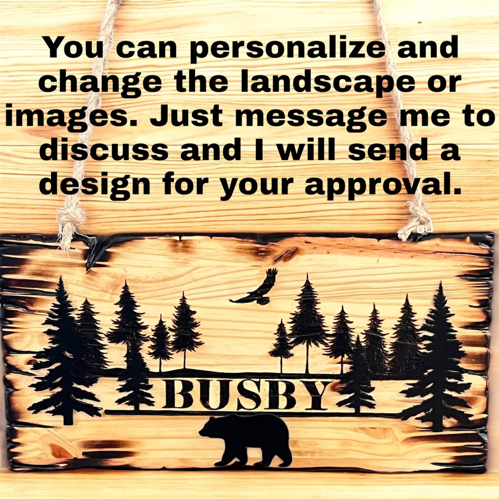 Personalized Outdoor Pine Sign