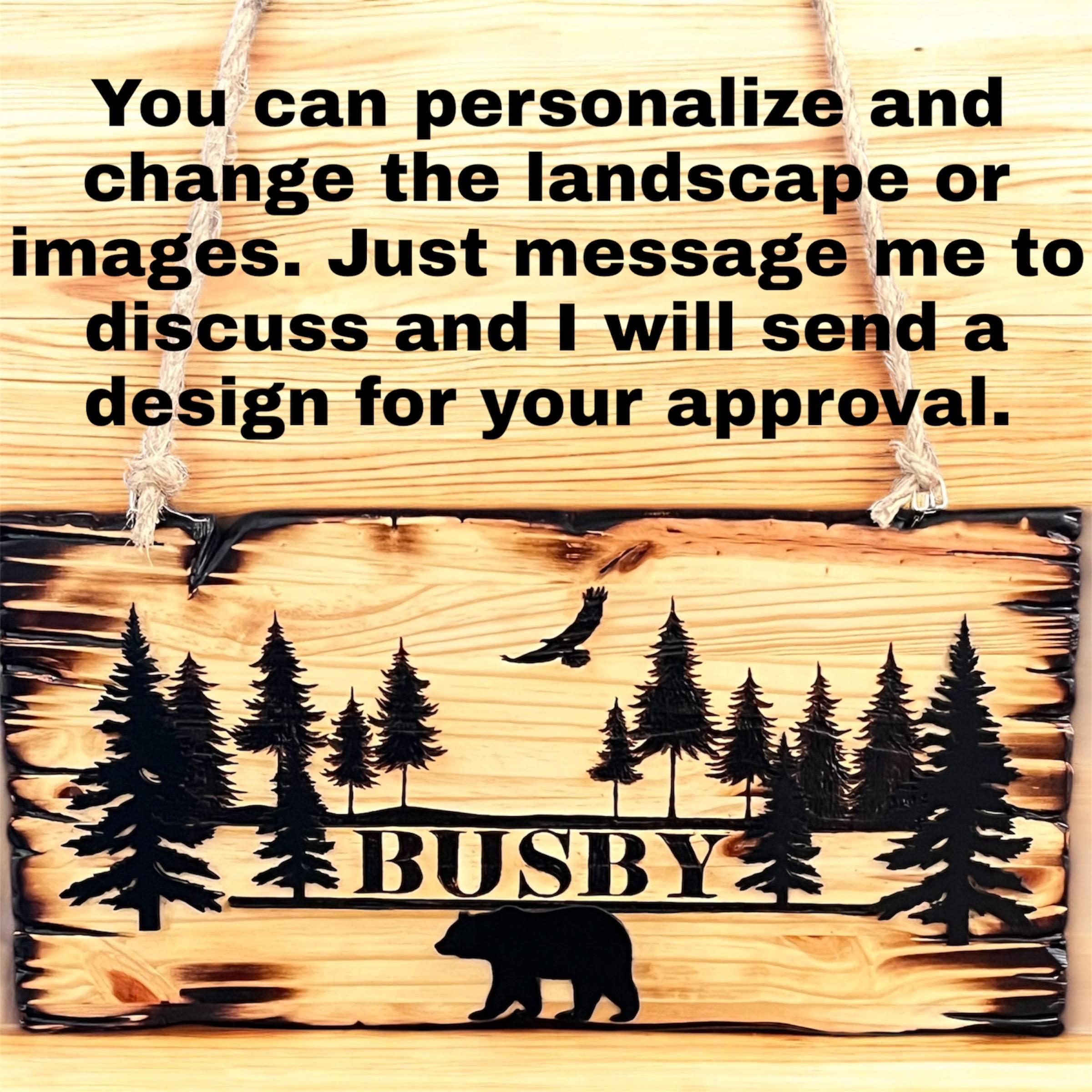 Personalized Outdoor Pine Sign