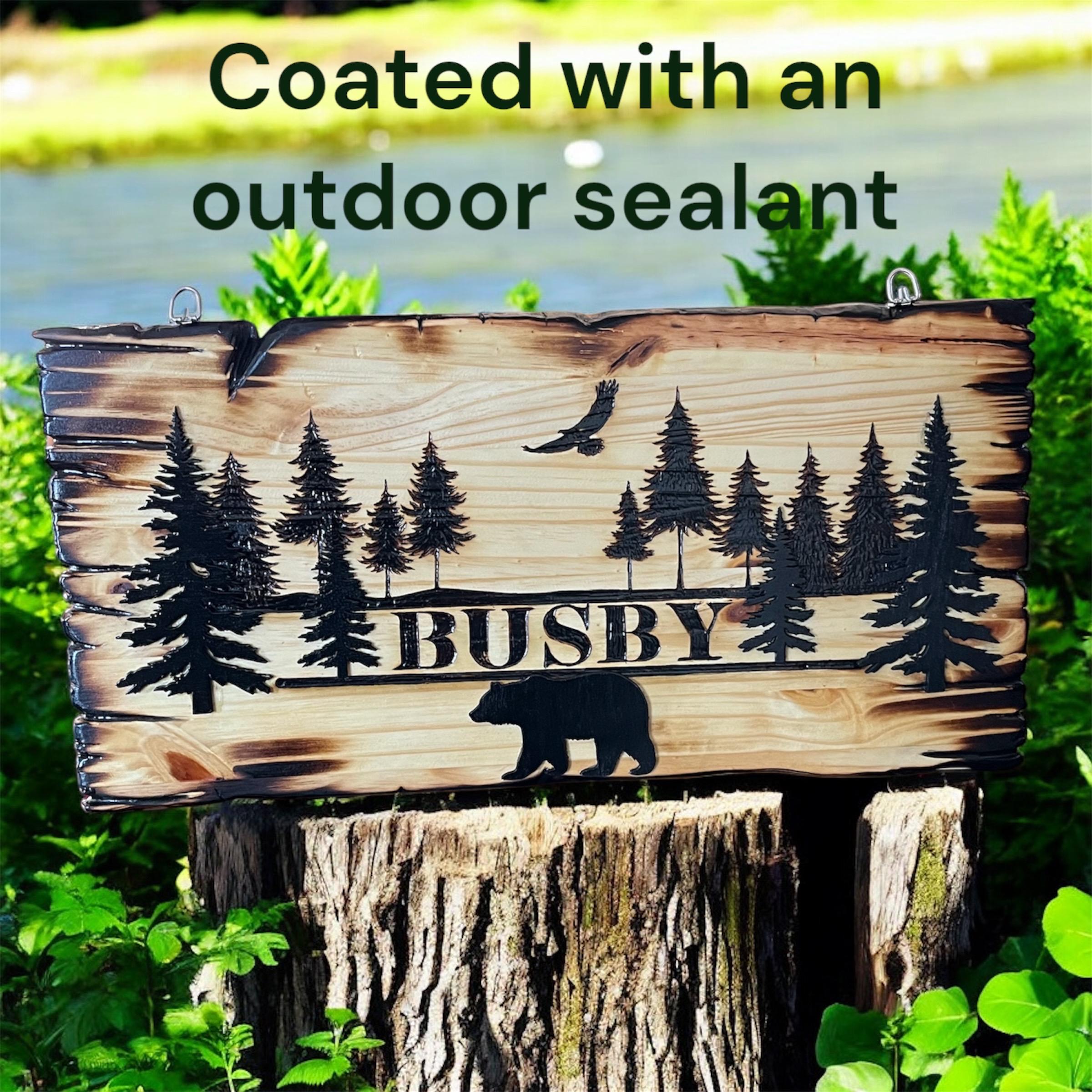 Personalized Outdoor Pine Sign