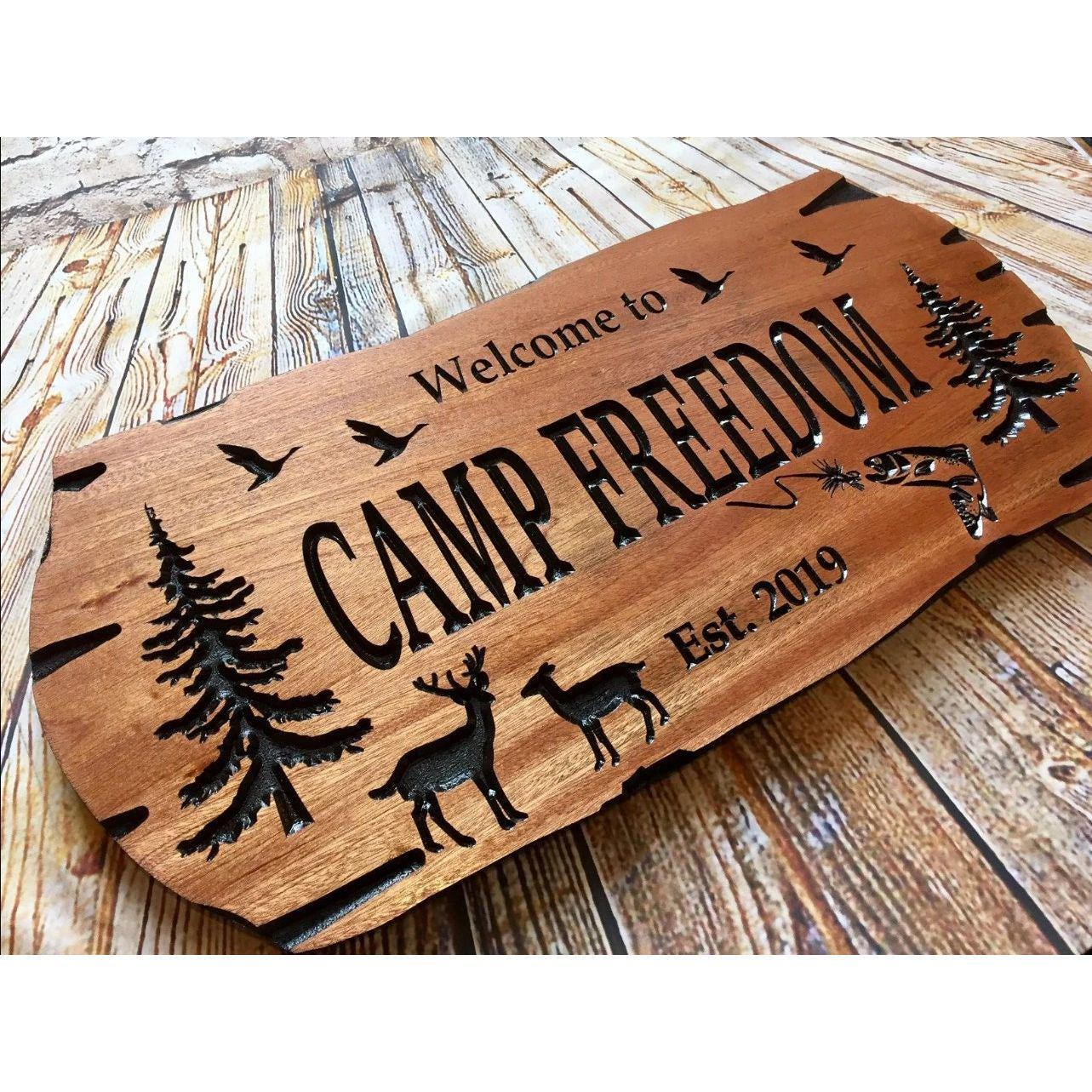 Nature Inspired Cabin and Camp Sign