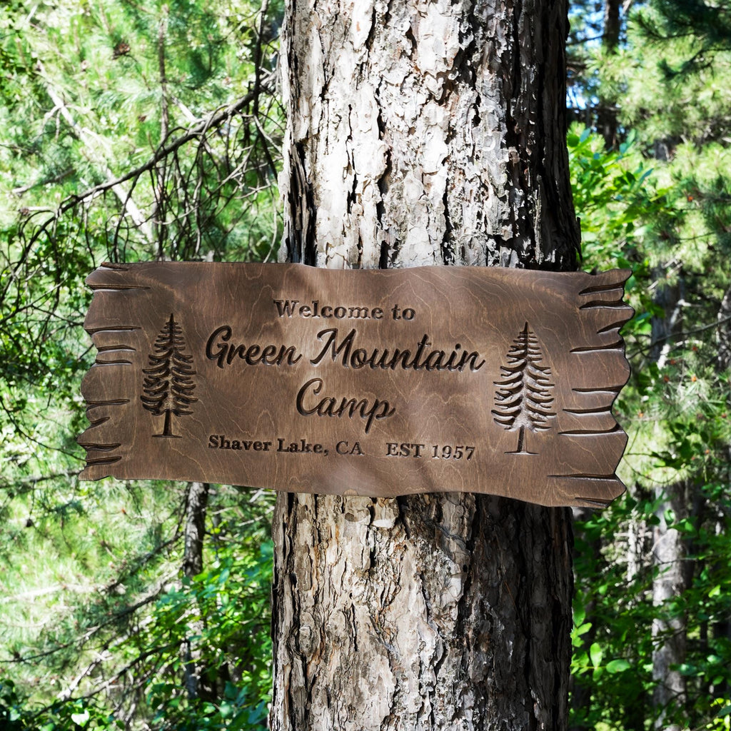 Personalized Wooden Camping Outdoor Signs
