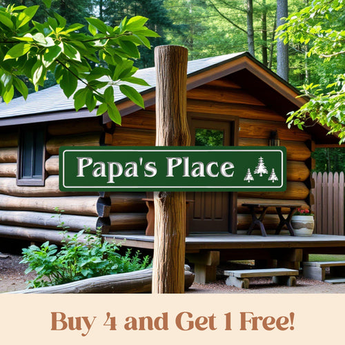 Custom Cabin Name Street Road PVC Sign