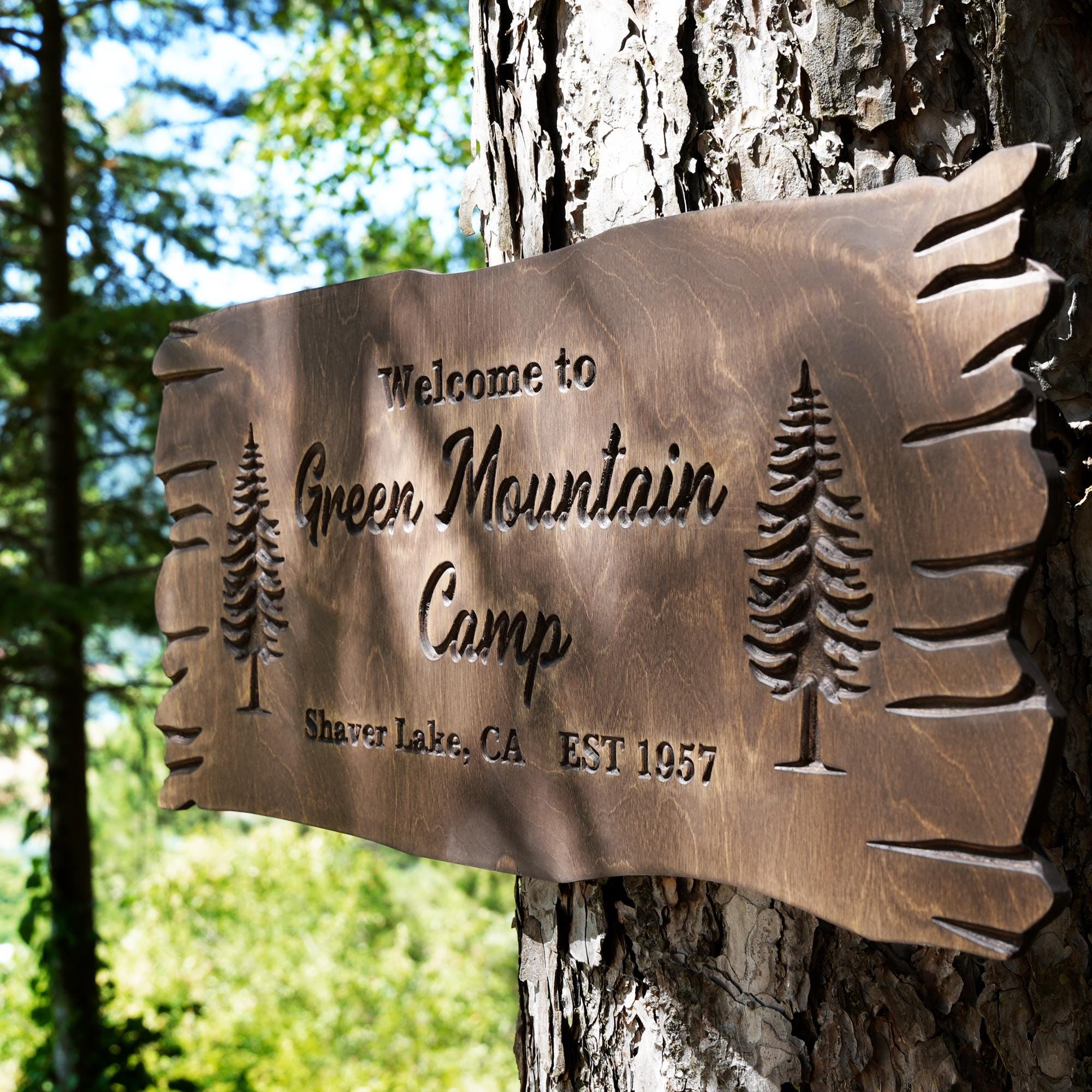 Personalized Wooden Camping Outdoor Signs