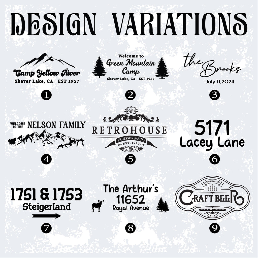 Personalized Wooden Camping Outdoor Signs