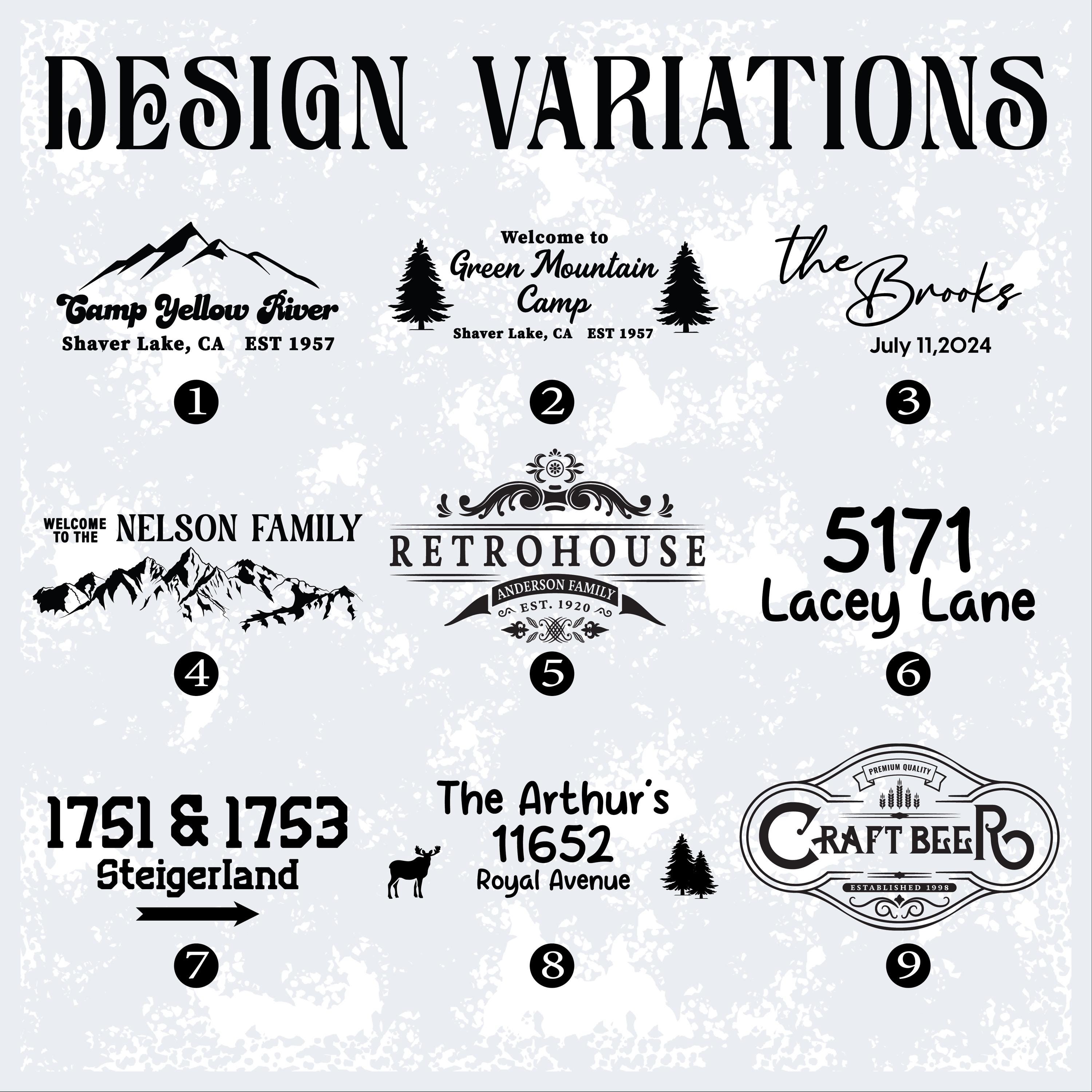 Personalized Wooden Camping Outdoor Signs