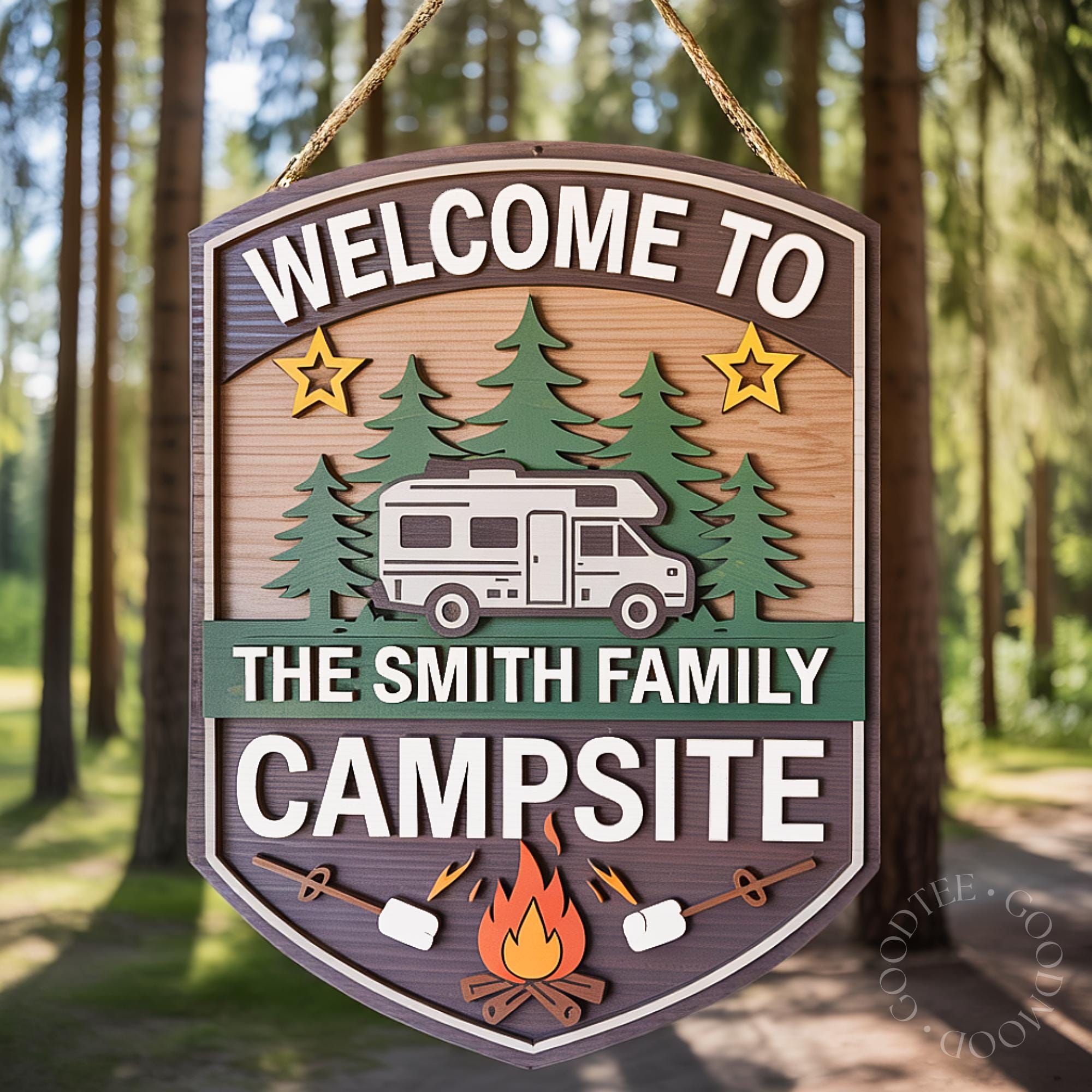 Personalized Camping Sign - Welcome To Our Campsite
