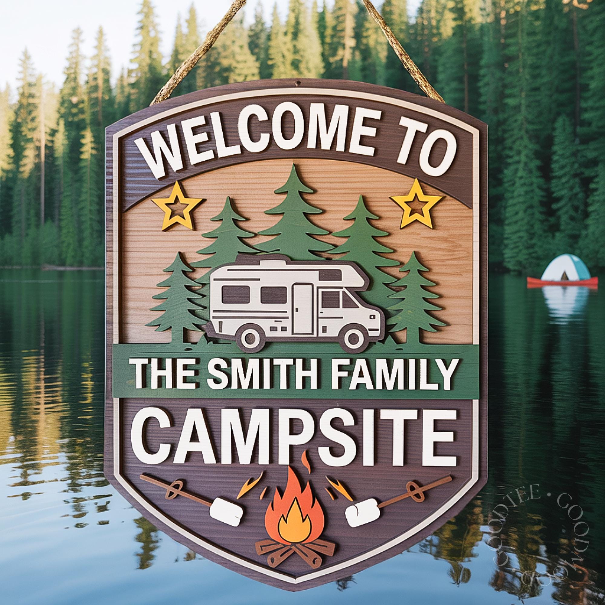 Personalized Camping Sign - Welcome To Our Campsite