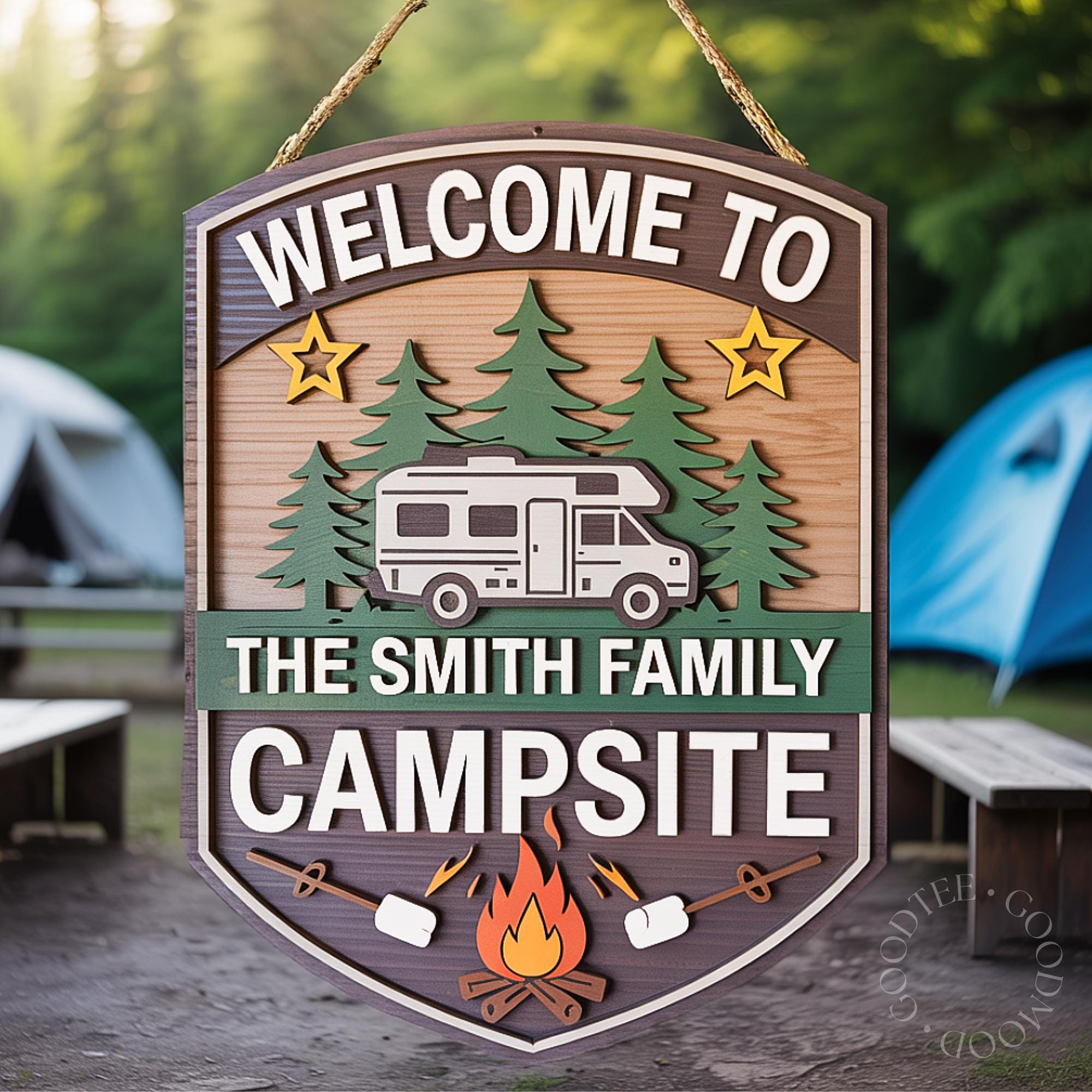 Personalized Camping Sign - Welcome To Our Campsite