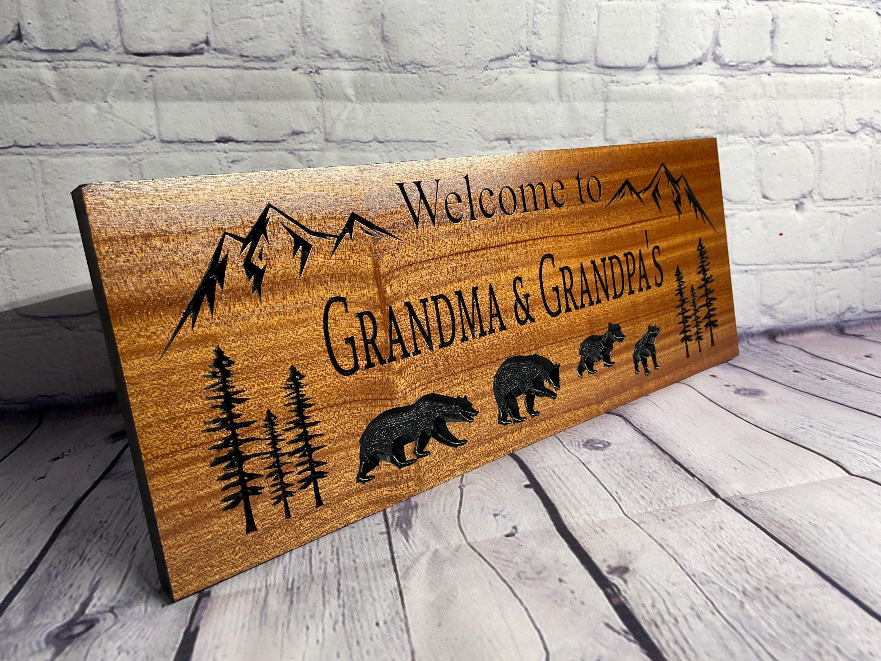 Personalized Wooden Welcome Sign for the Bear's Den