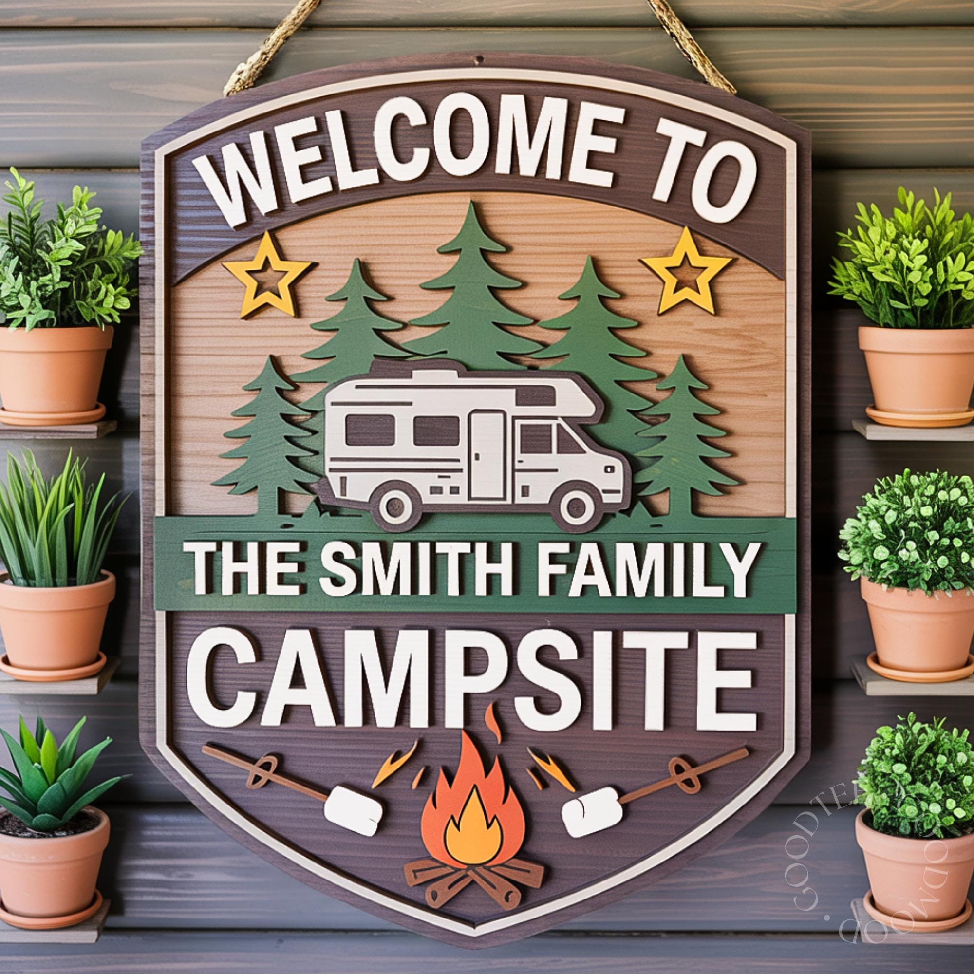 Personalized Camping Sign - Welcome To Our Campsite
