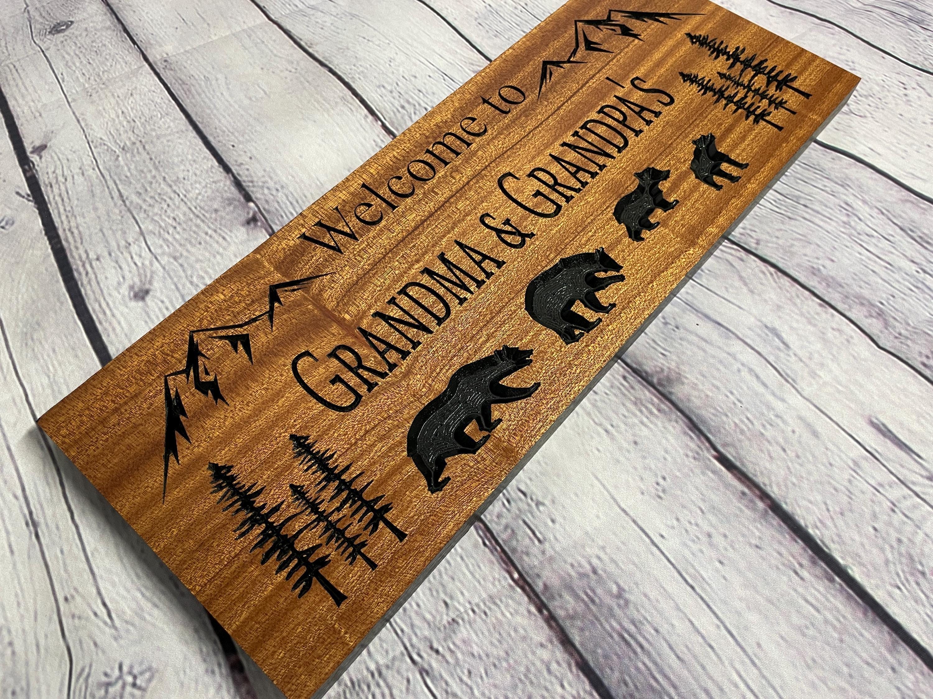 Personalized Wooden Welcome Sign for the Bear's Den