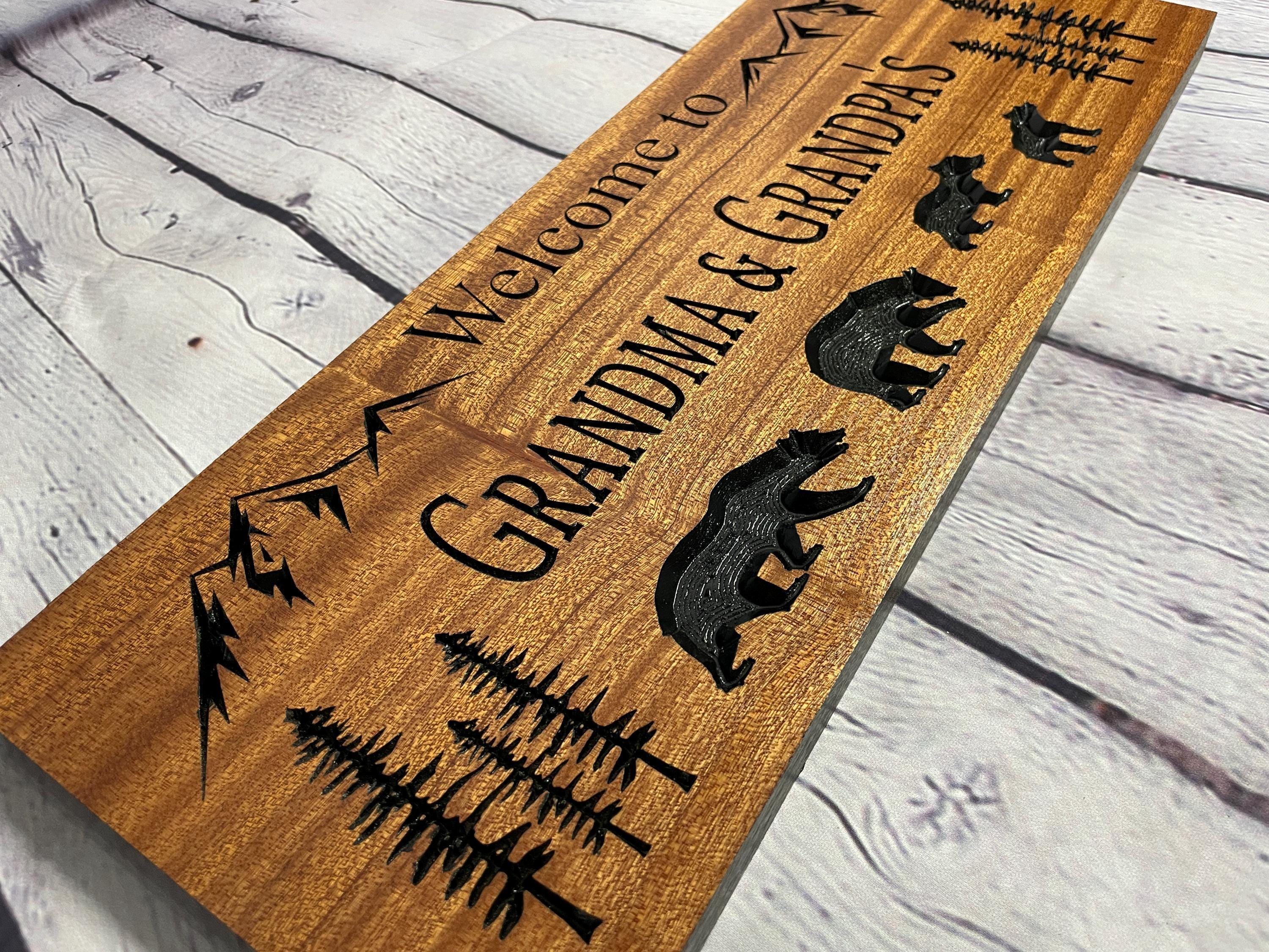 Personalized Wooden Welcome Sign for the Bear's Den
