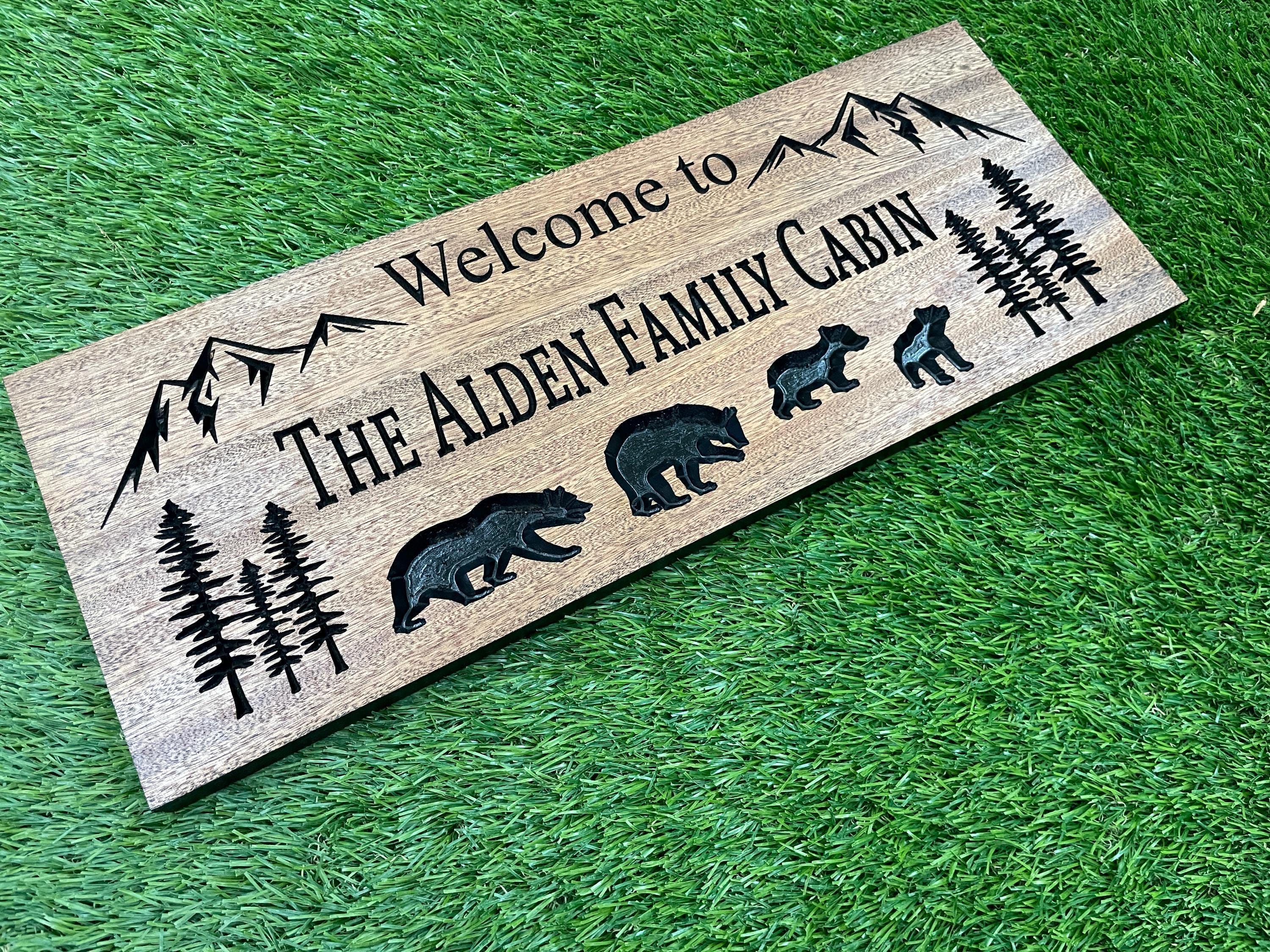 Personalized Wooden Welcome Sign for the Bear's Den